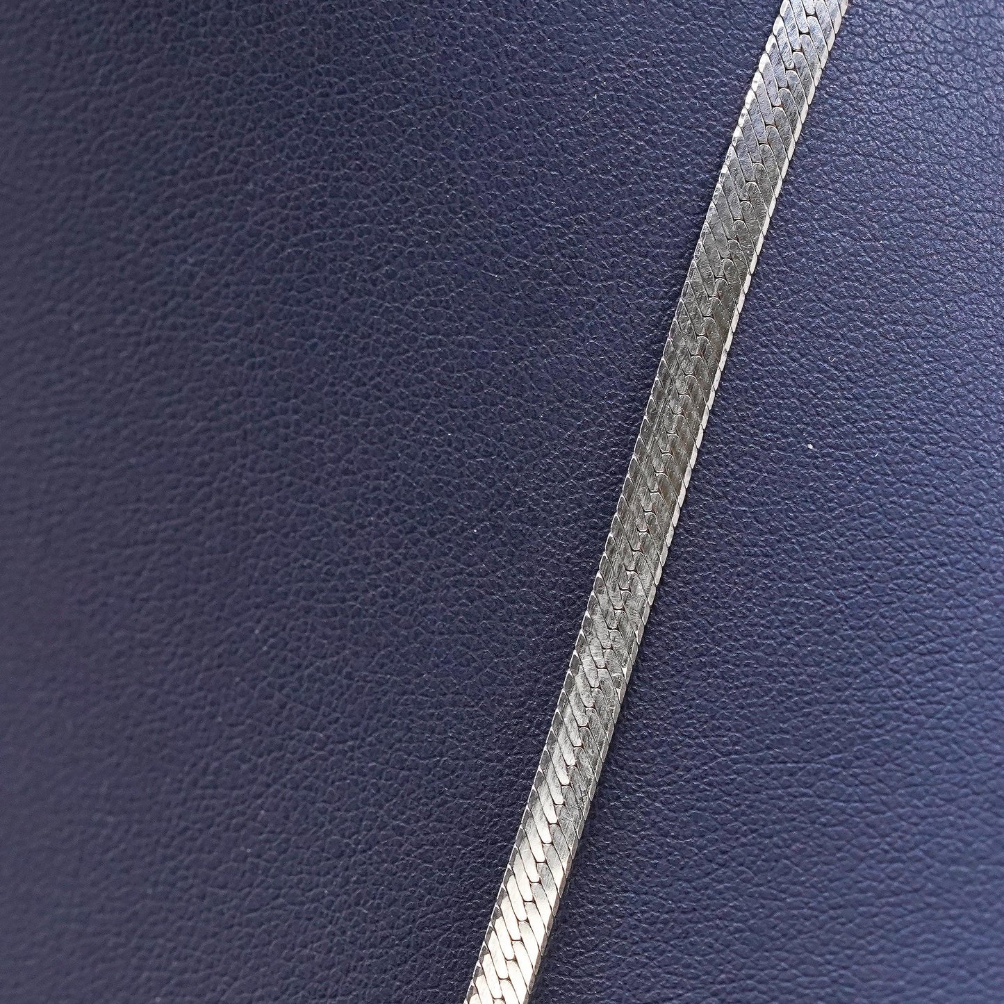 30", Italian vermeil gold over Sterling silver necklace, 925 herringbone chain