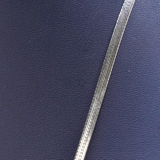 30", Italian vermeil gold over Sterling silver necklace, 925 herringbone chain