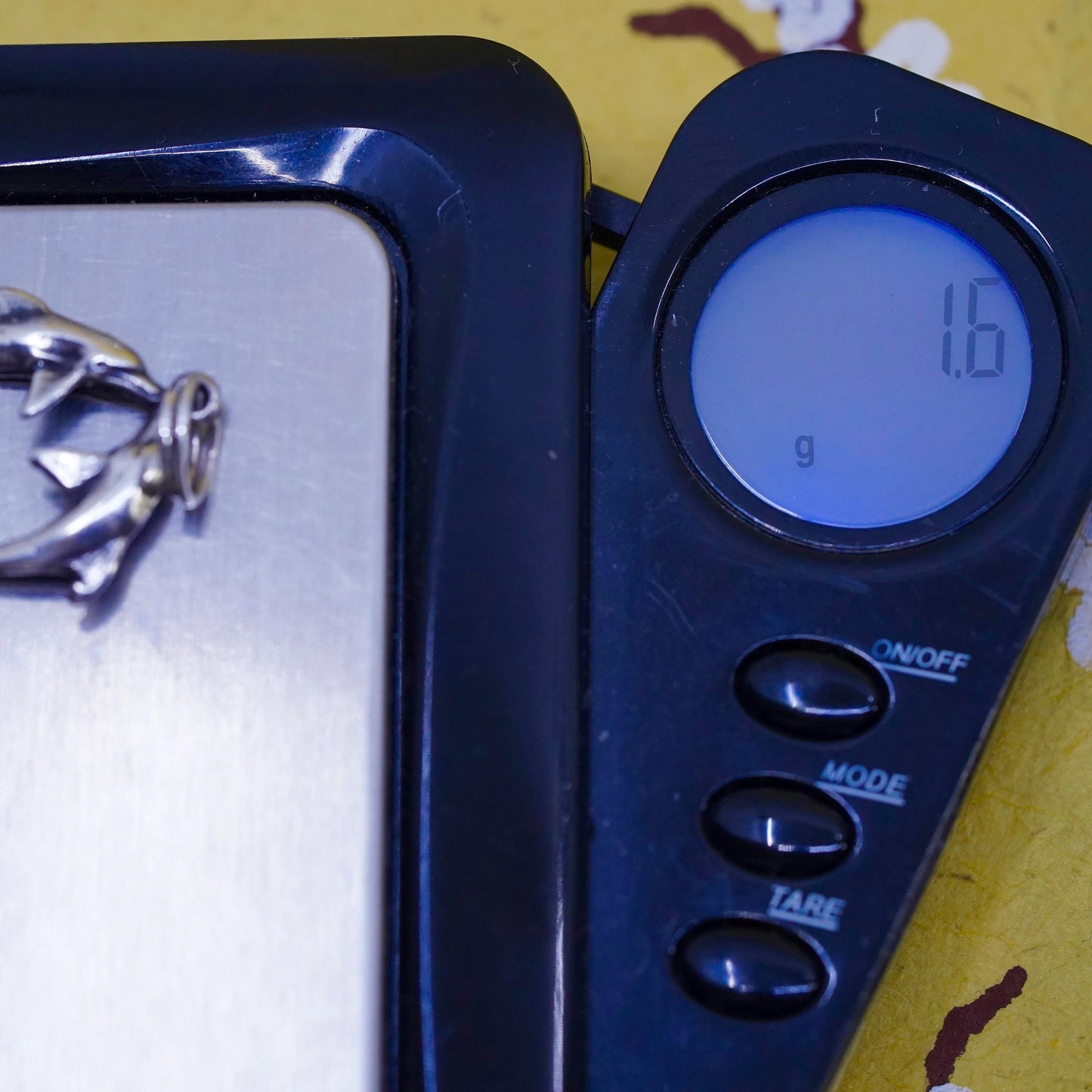 Vintage Sterling silver handmade pendant, 925 dolphin charm
