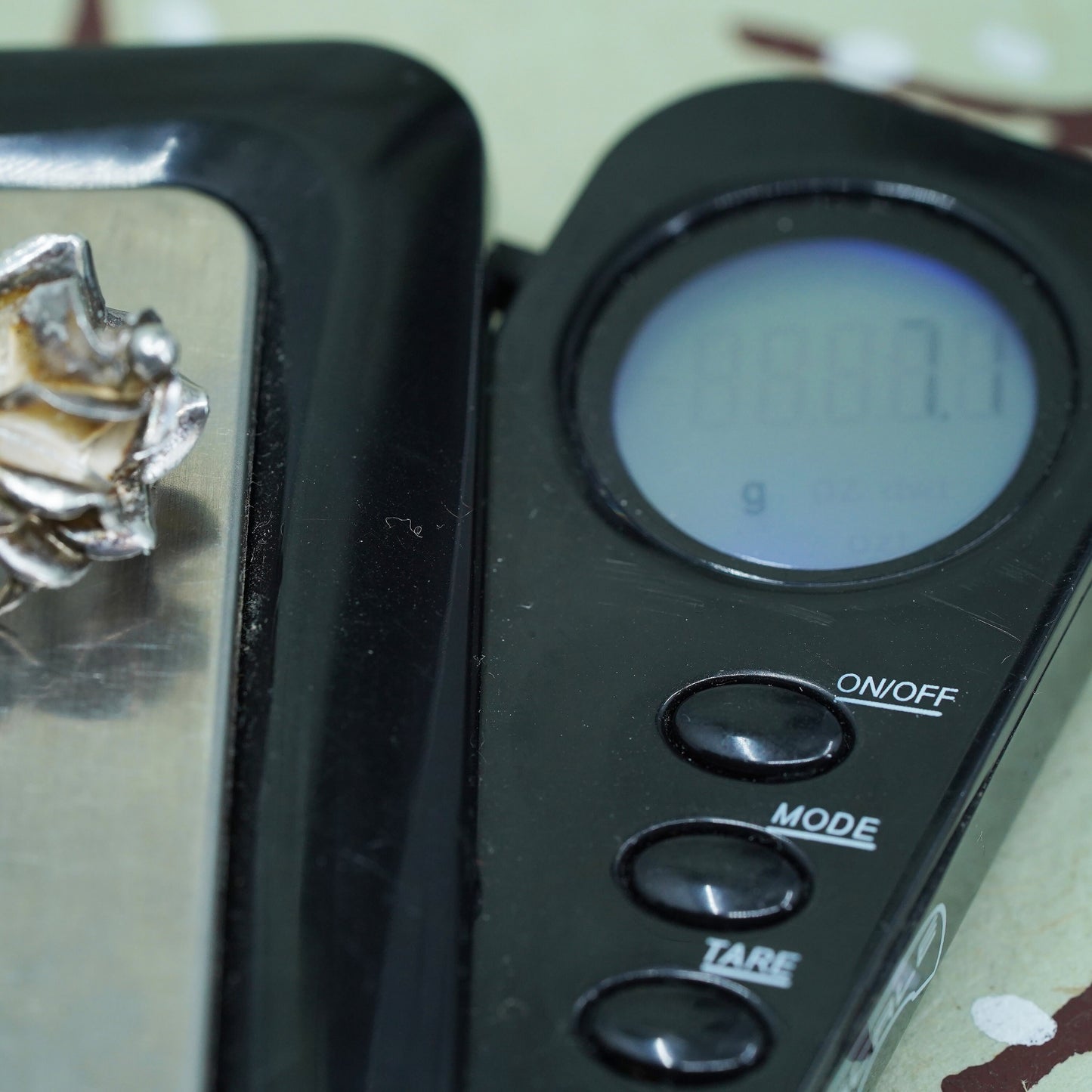 Vintage Mexican Sterling silver handmade earrings, rose flower dangles