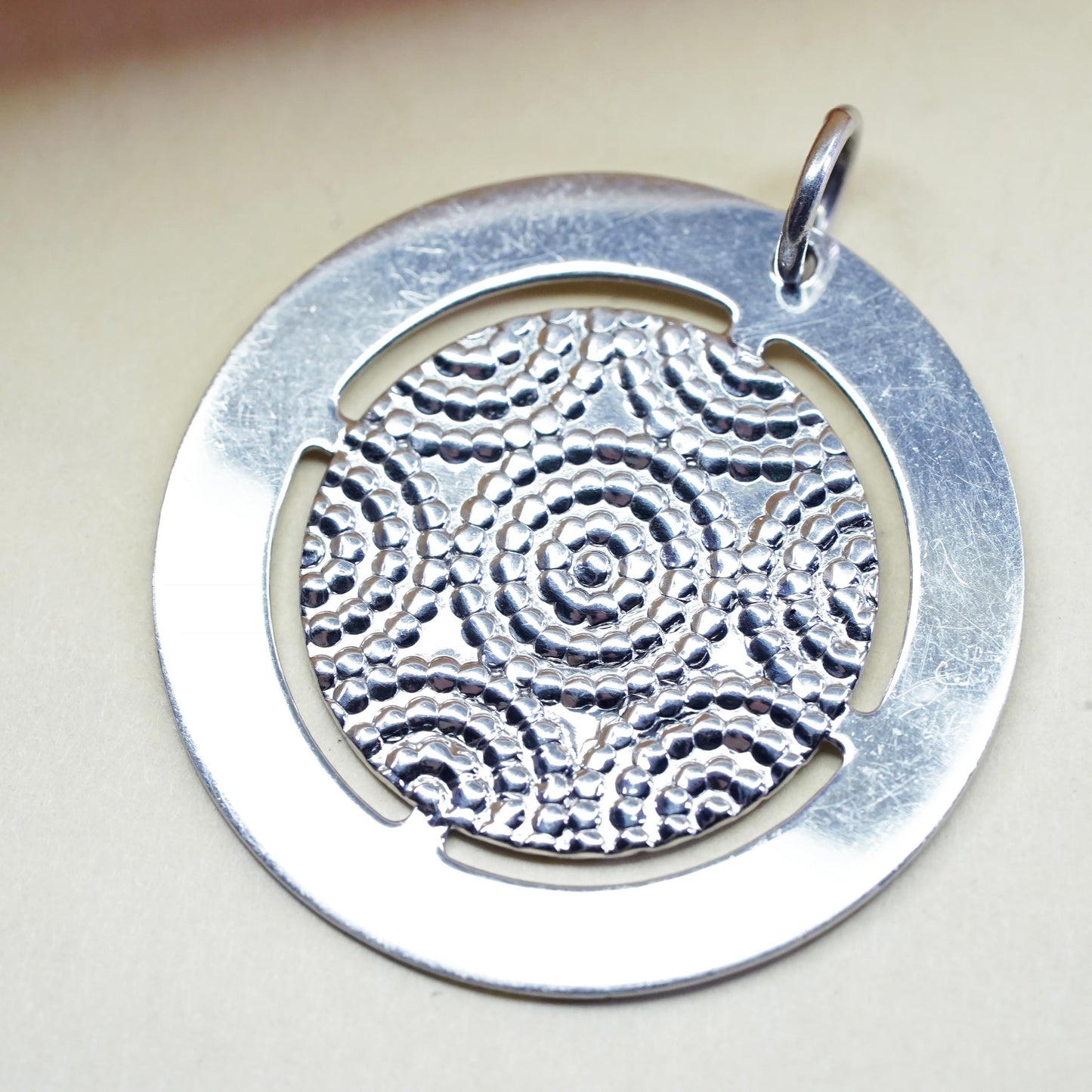 Vintage Italian soccer sterling silver charm, 925 silver football, soccer tag