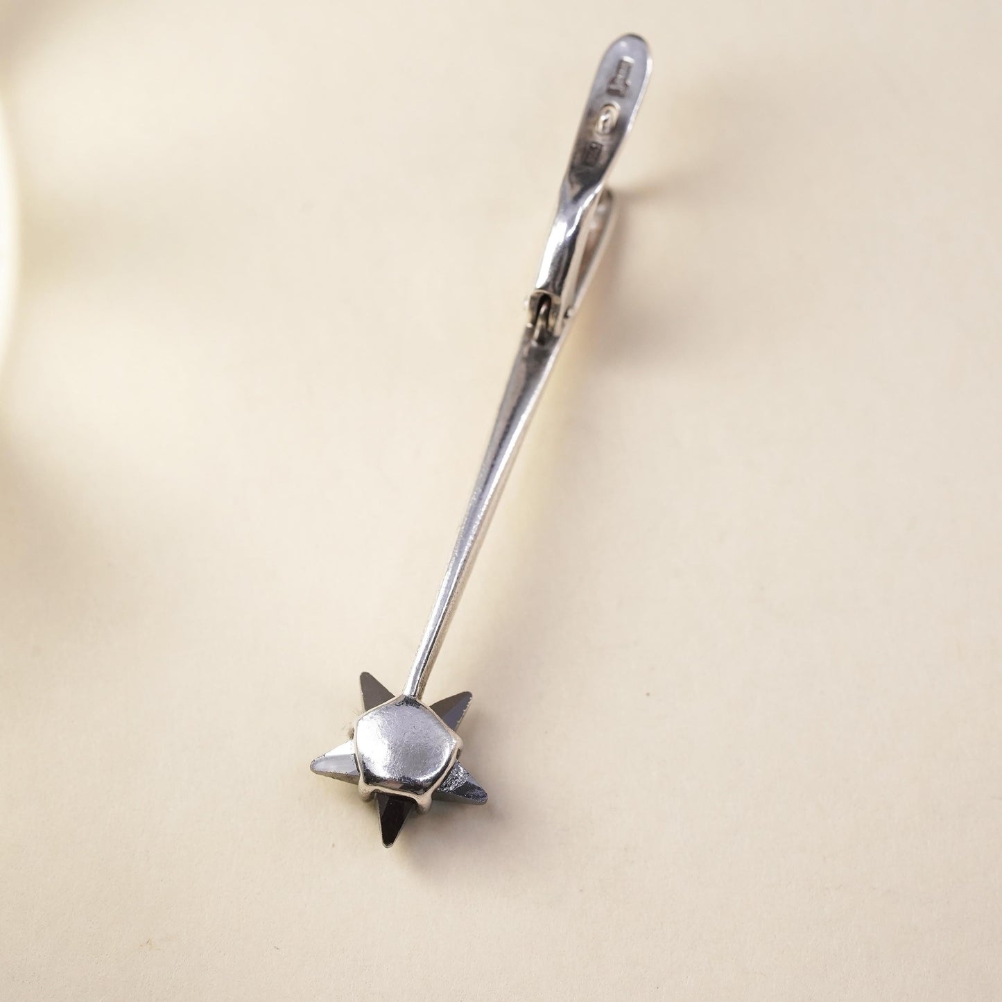 Jenavi Sterling 925 Silver single 1 earring blue crystal star, Latch Back