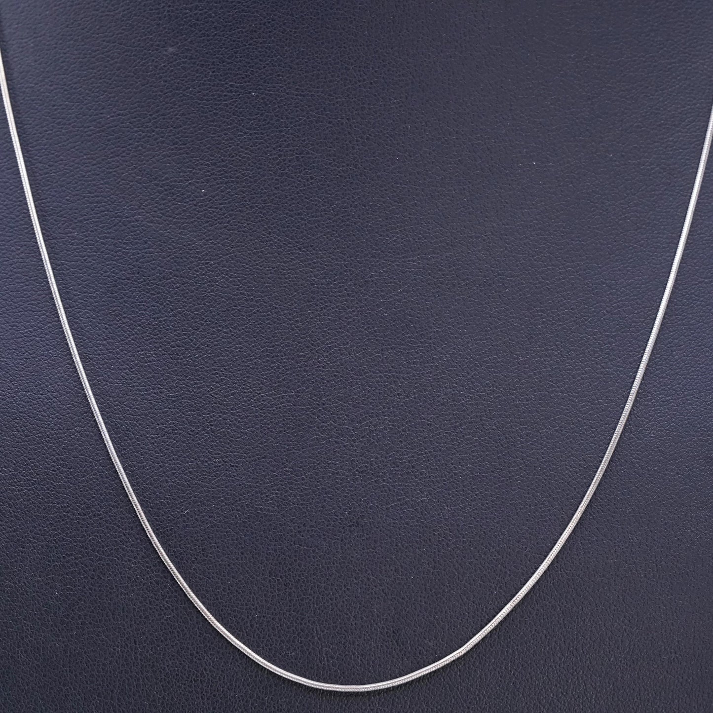 20” 1mm, vintage Italy Sterling 925 silver snake chain necklace