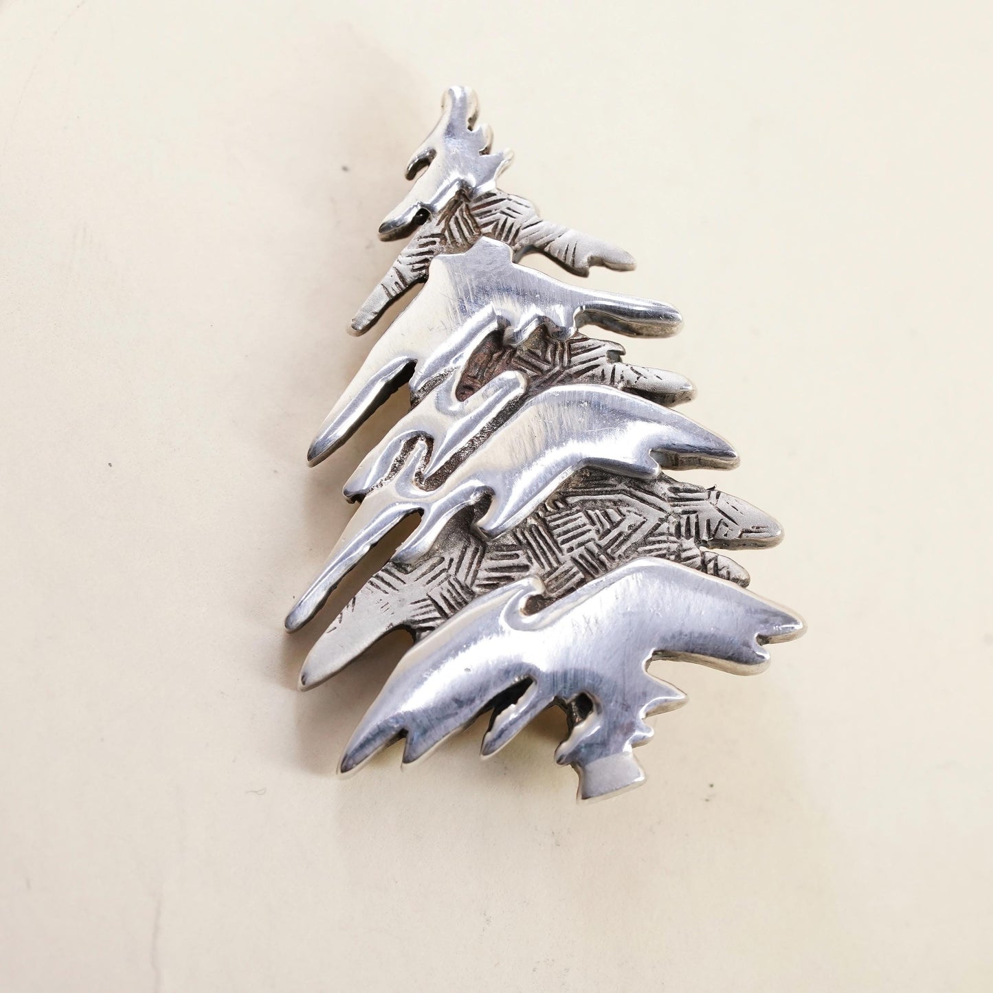 Vintage Sterling Silver Boston MFA Museum of Fine Art Christmas Tree Brooch