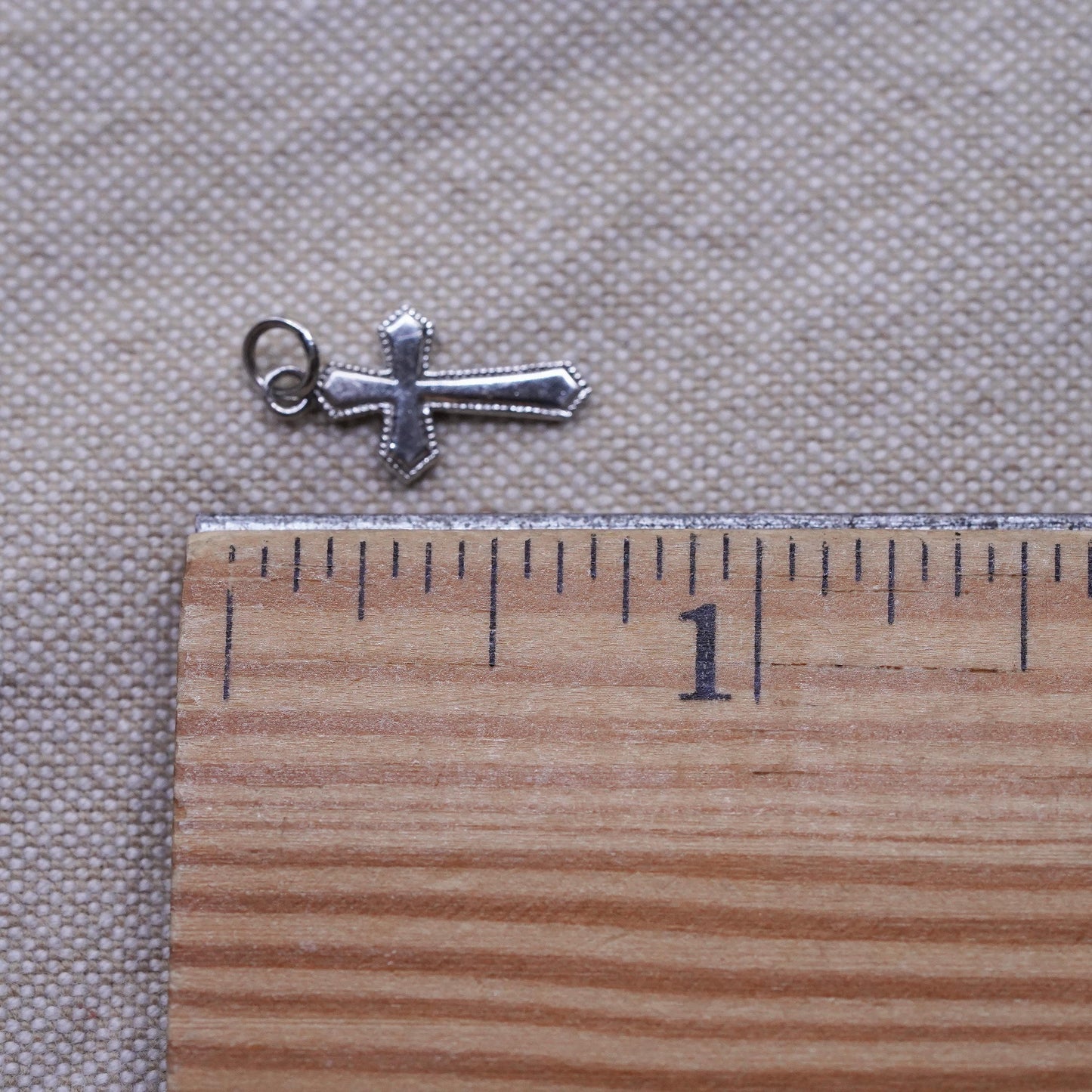 Vintage Sterling silver handmade cross pendant, 925 charm