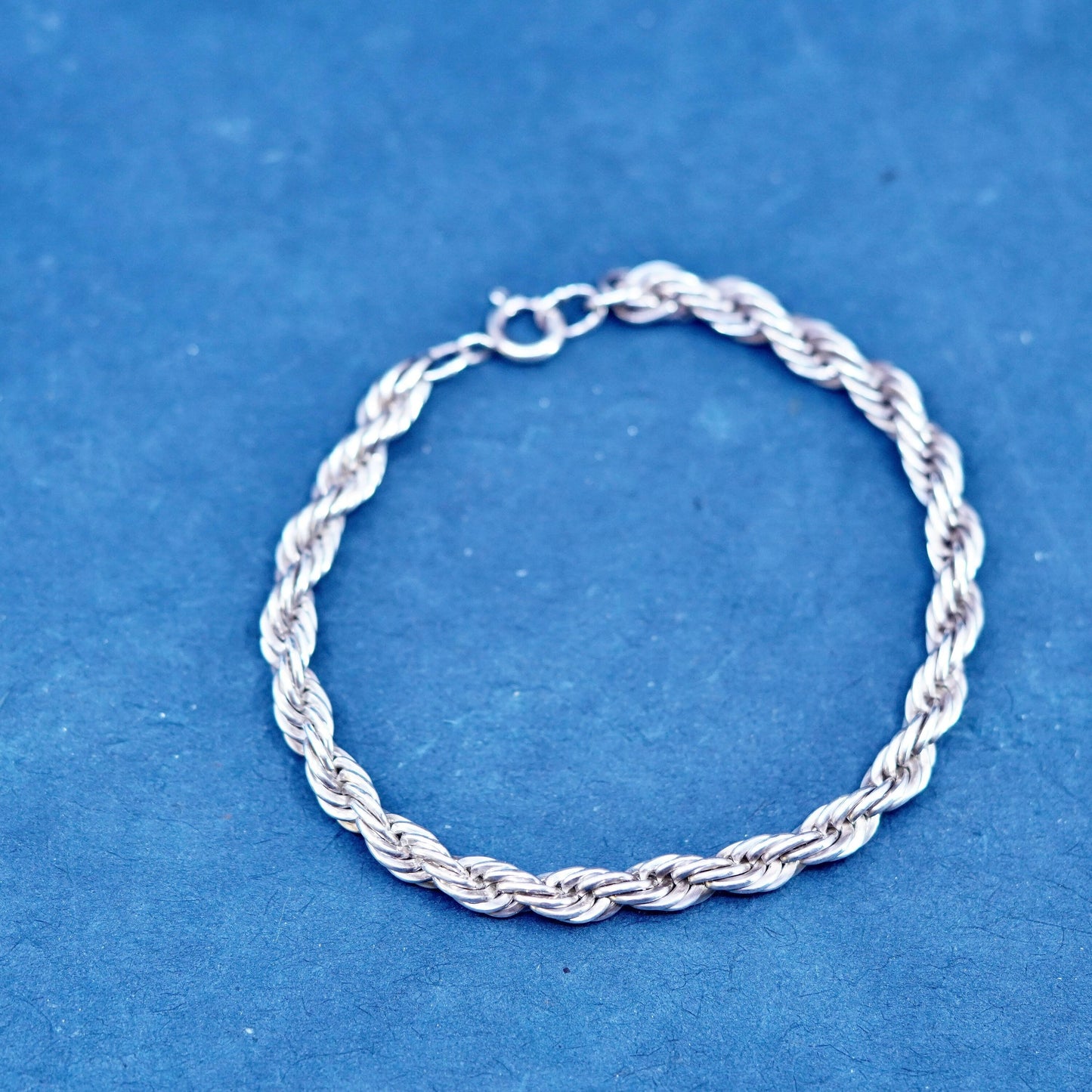 6.5” Armbrust jewelry, sterling silver handmade bracelet 925 diamond rope chain