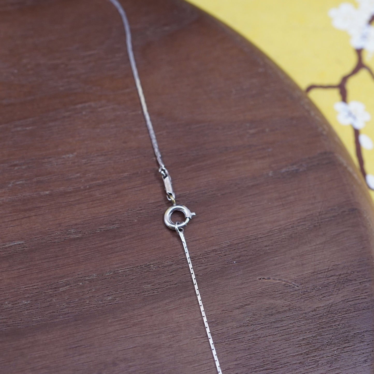 24”, 1mm, vintage sterling silver snake chain, Italy 925 silver necklace