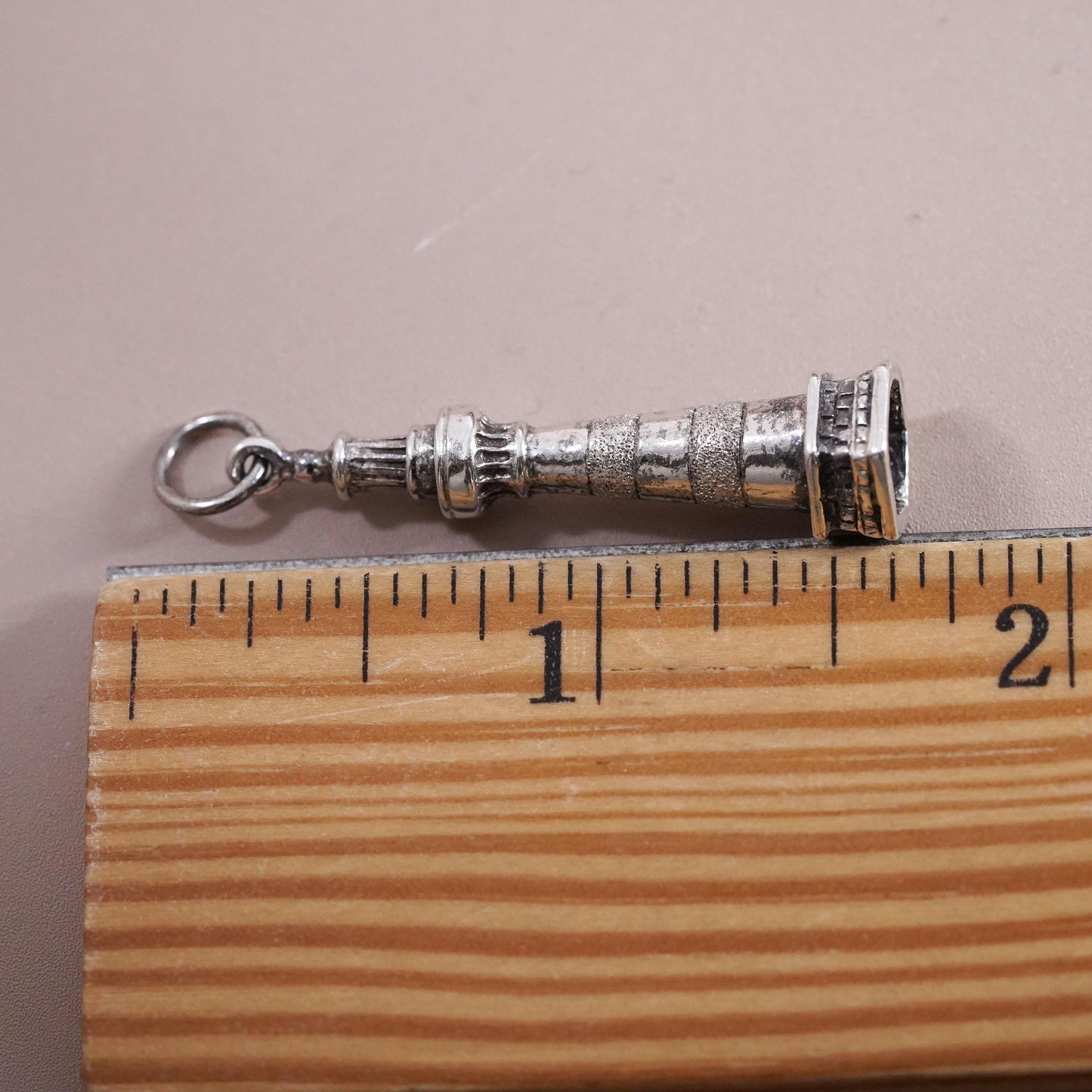 Vintage Sterling silver handmade pendant, 925 lighthouse charm