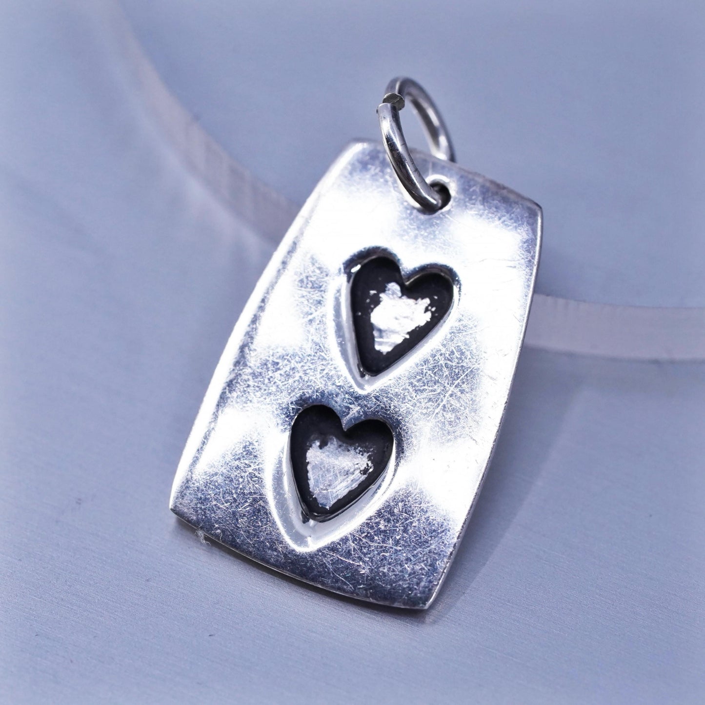 Vintage Mexican sterling 925 silver heart charm pendant