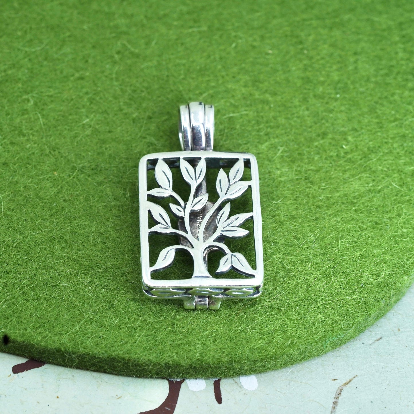 silpada Sterling silver pendant, 925 tree of live embossed “live lough love”