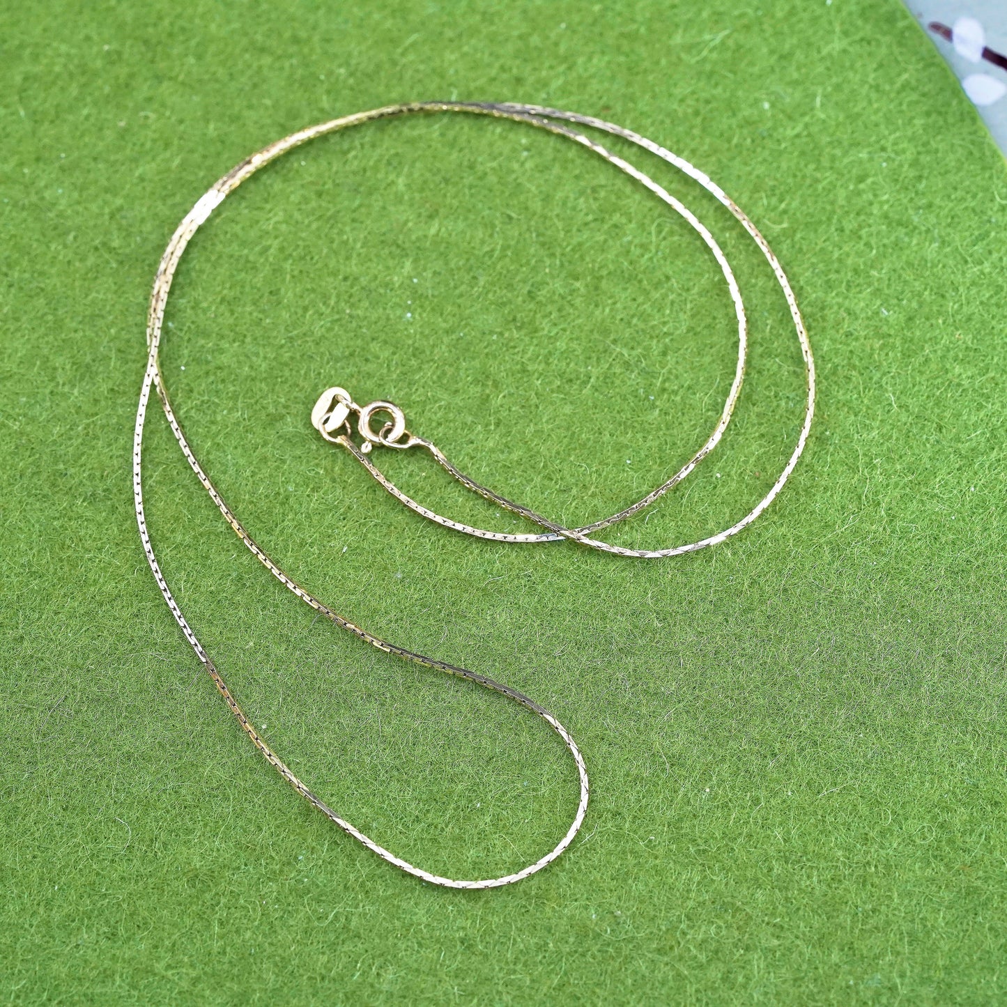 20”, danecraft vermeil gold over sterling 925 silver box chain, necklace