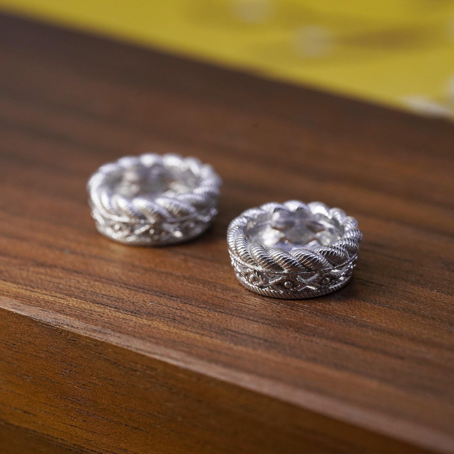 Judith Ripka Sterling silver handmade earrings, 925 cable earring jackets