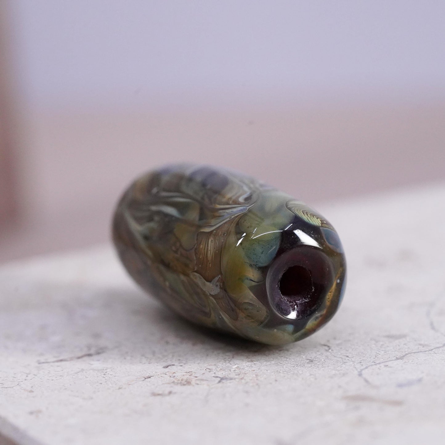 Vintage Murano artisan glass slide pendant
