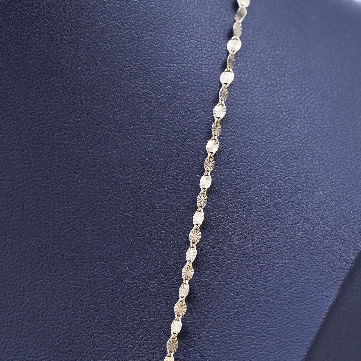 30" Italian Danecraft vermeil gold over Sterling 925 silver snowflake necklace