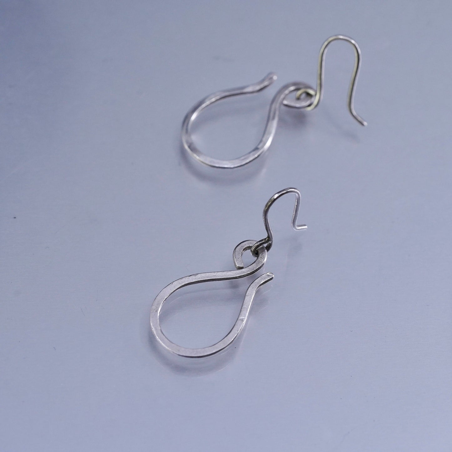Vintage UGZ Sterling 925 silver handmade circle earrings
