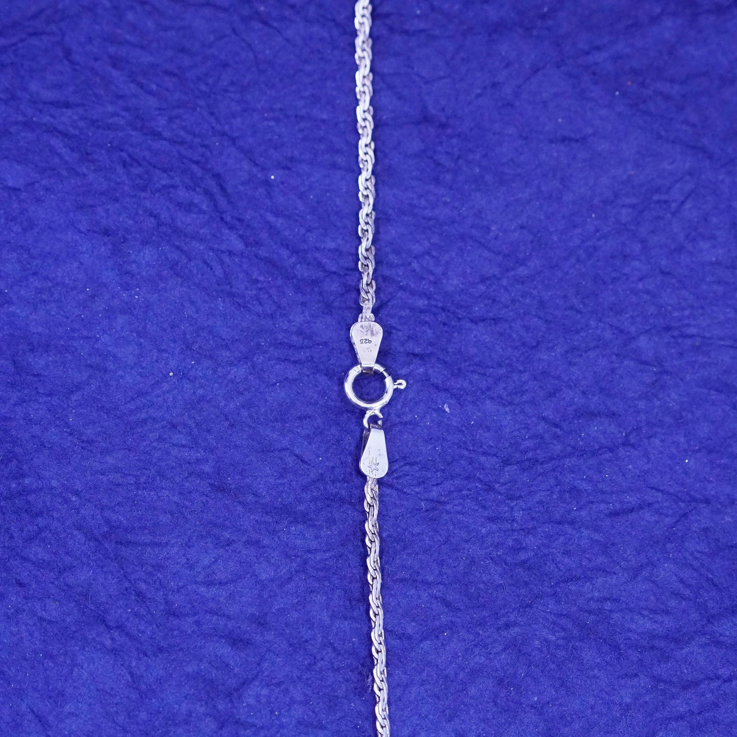 18”, 2mm, Sterling silver handmade necklace, flatten 925 nugget chain