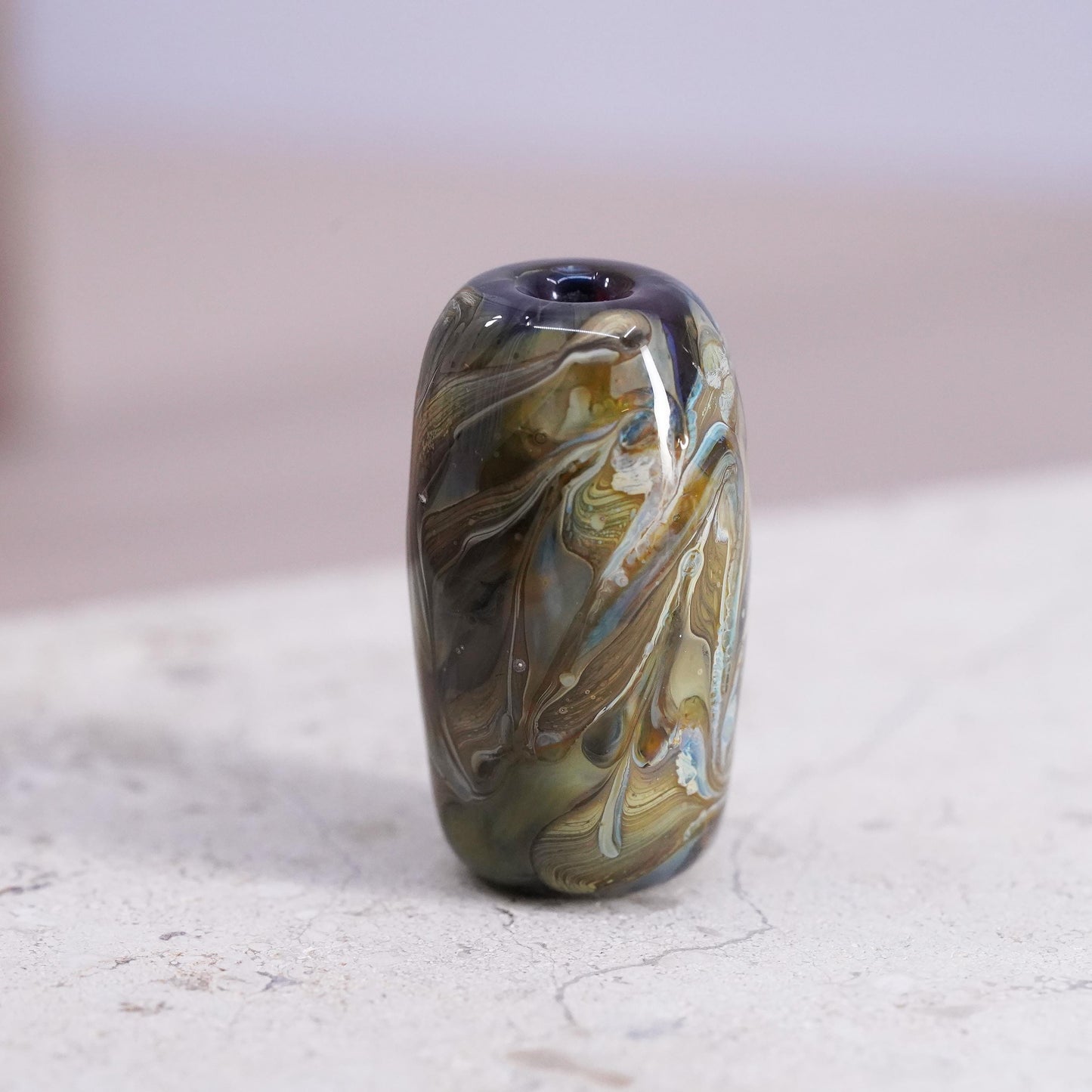 Vintage Murano artisan glass slide pendant