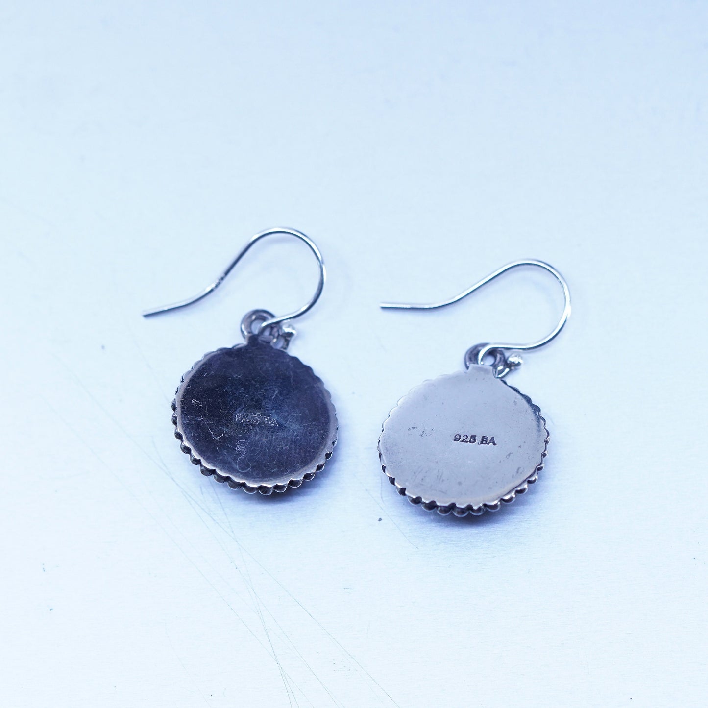 vintage BA Suarti Bali Sterling 925 Silver Pierced Earrings with bead