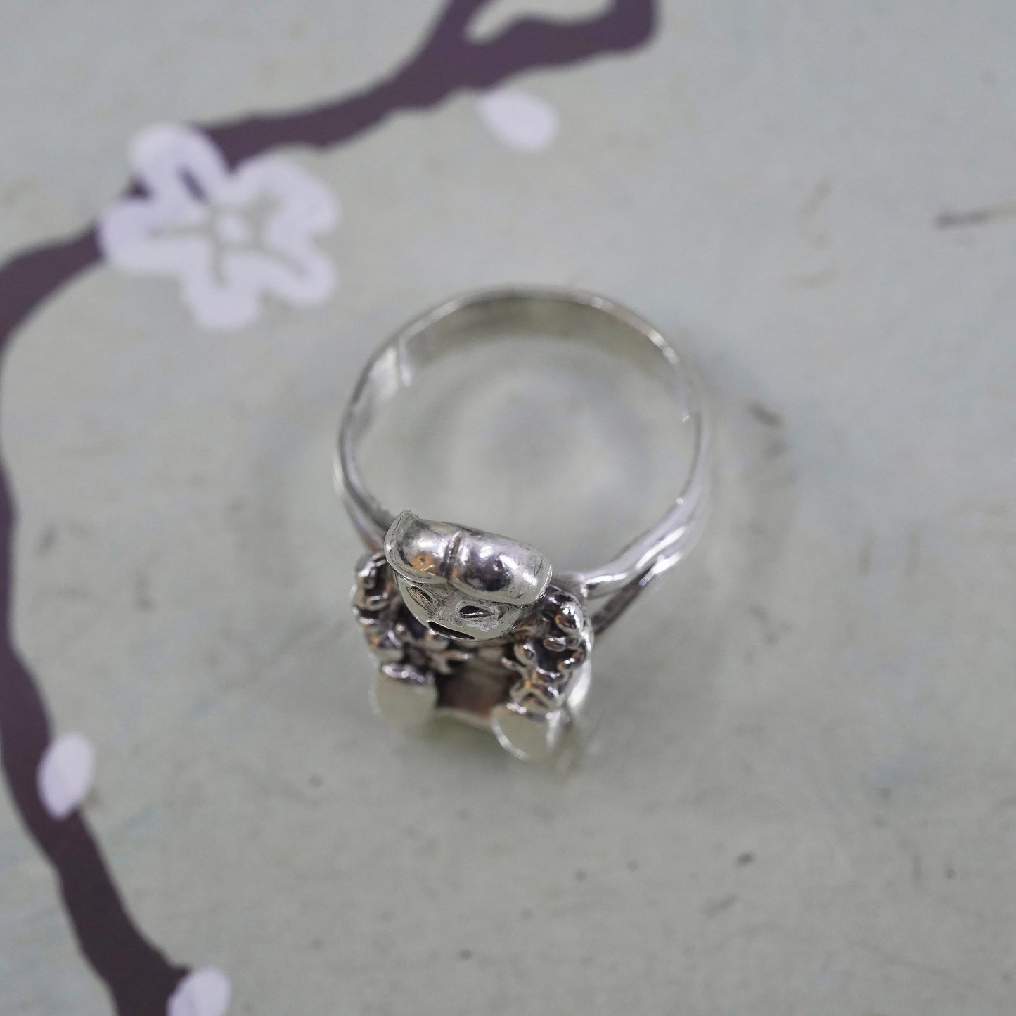 Size 6, Carol Felley Storyteller Southwest Native American Sterling Silver Ring