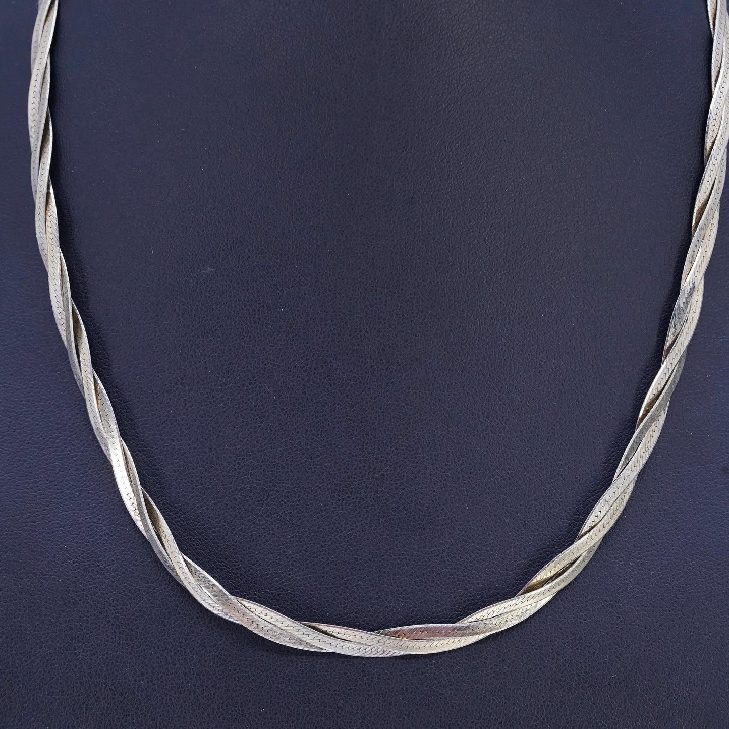18", Italian FMC vermeil gold plated Sterling 925 silver herringbone necklace