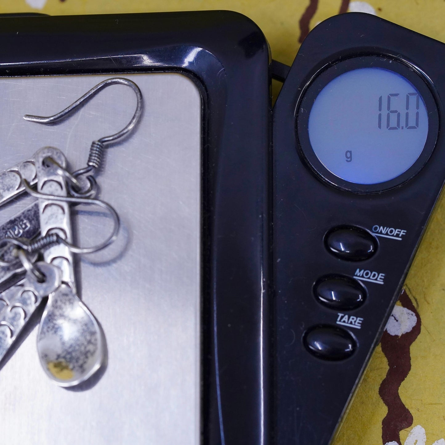 Vintage Mexican Sterling silver earrings, 925 fork spoon knife utensils dangles