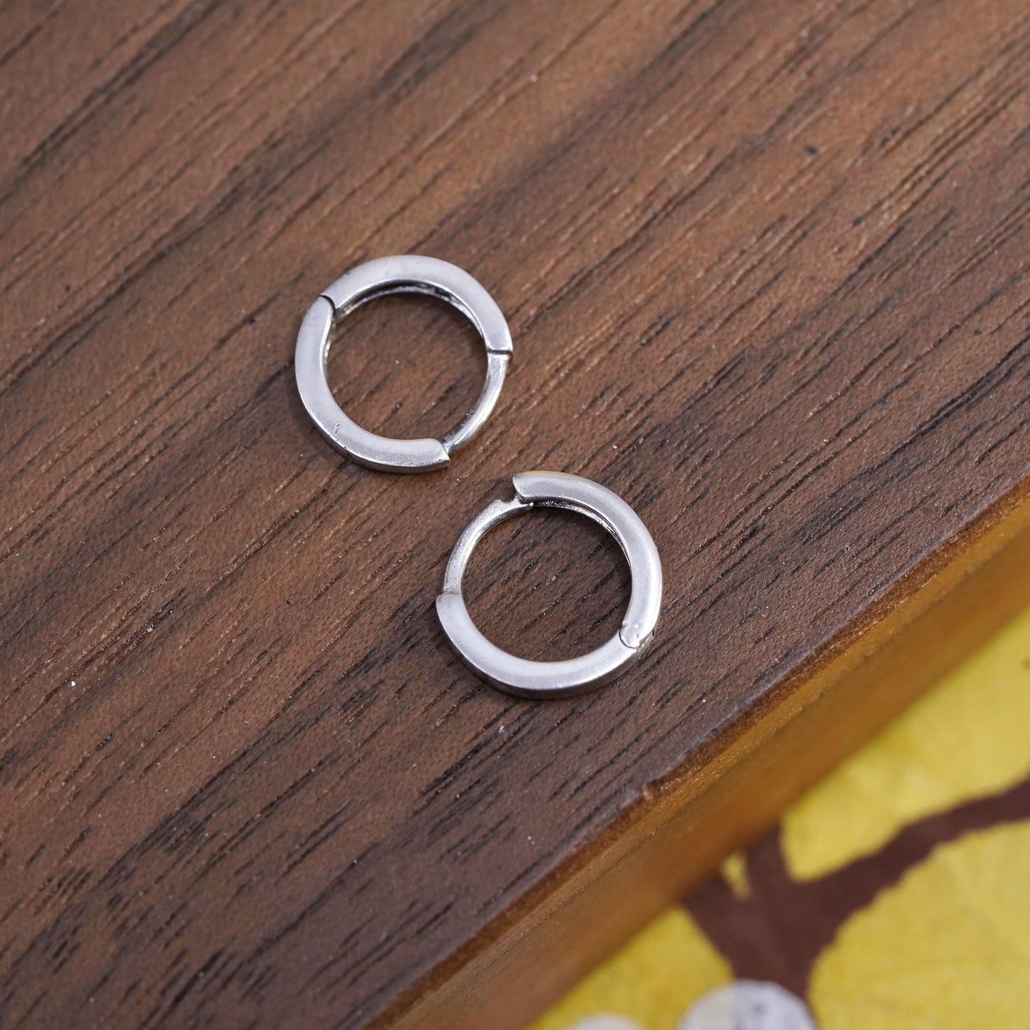 10mm, Vintage Sterling 925 silver handmade earrings, 925 hoops