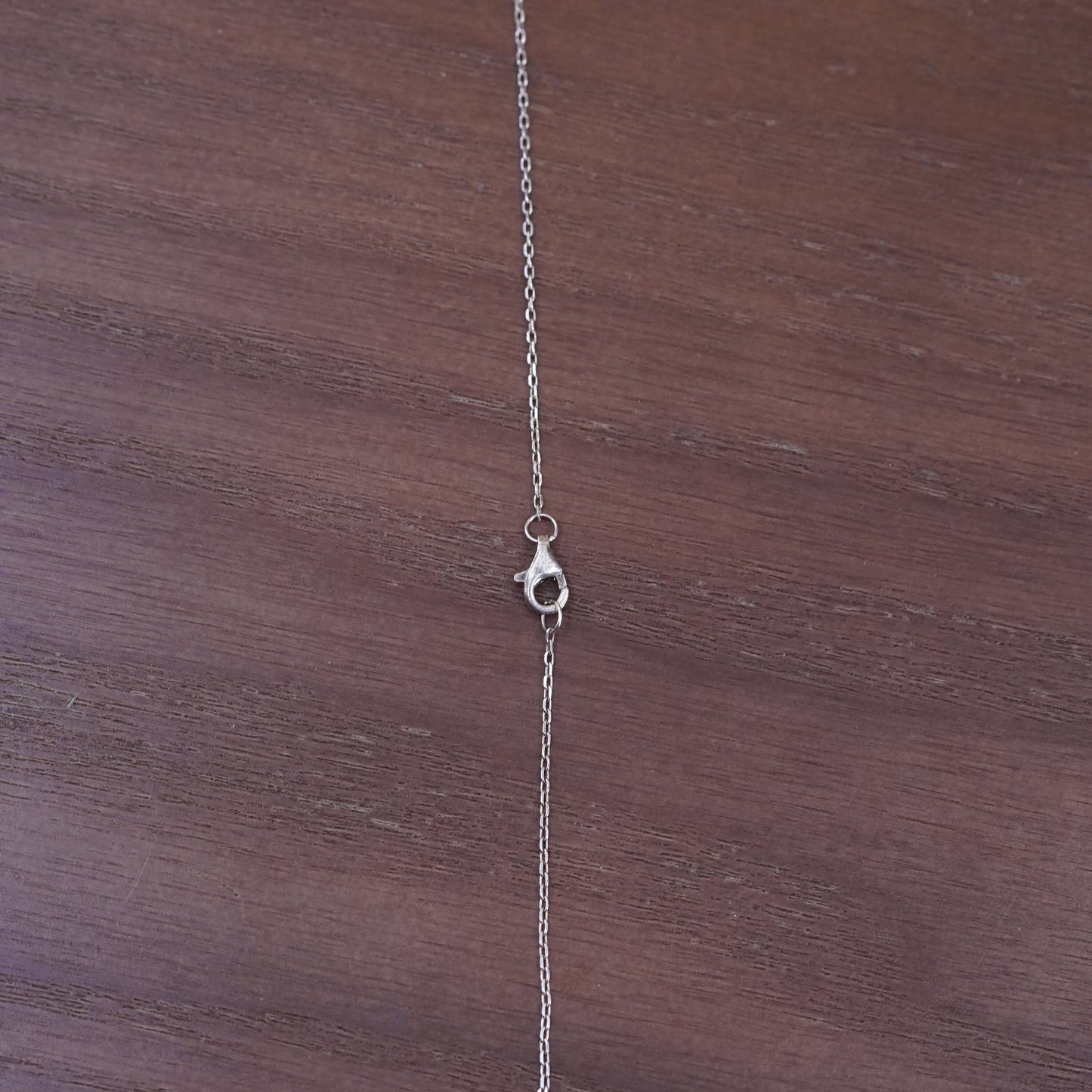 18” sterling silver handmade necklace, 925 circle chain with pearl pendant