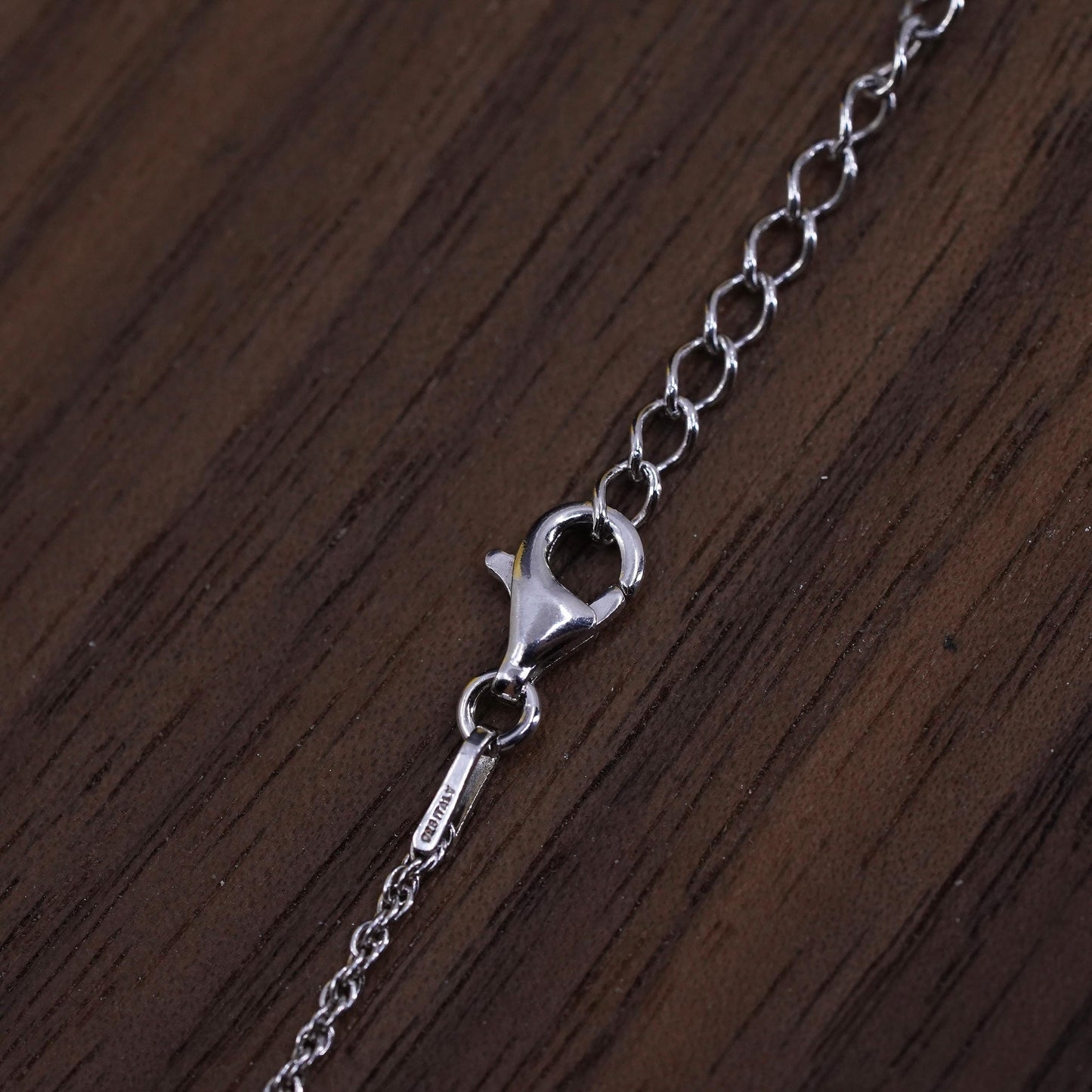 16+2” Sterling 925 silver rope necklace hamsa healing hand, evil eye pendants