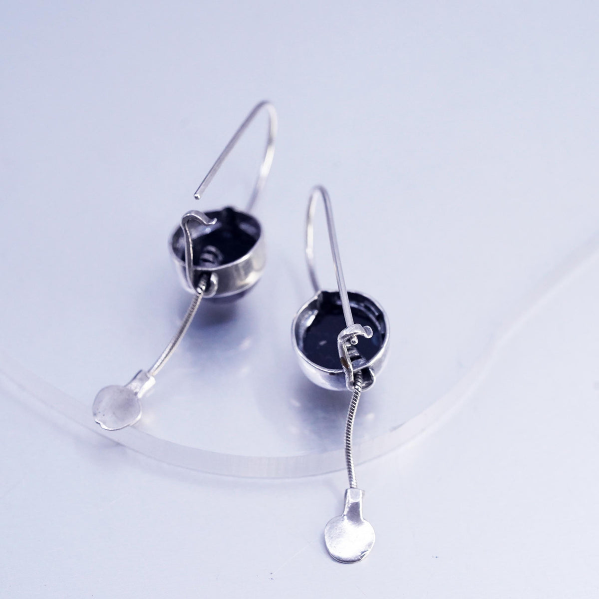 SILPADA Sterling Silver 925 Faceted Matte Black Onyx Dangle Earrings W1626