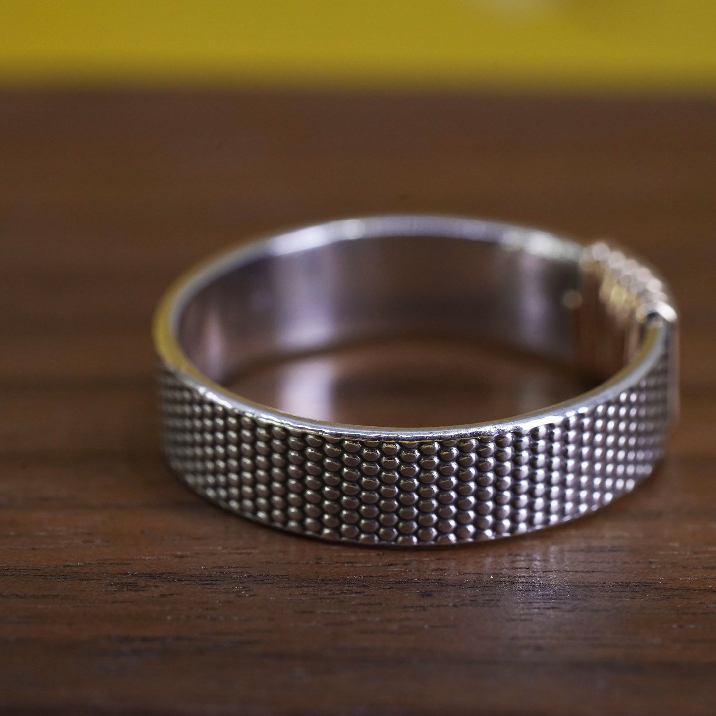 Size 10.5, vintage Sterling silver ring with 14K gold wired, two tone 925 band