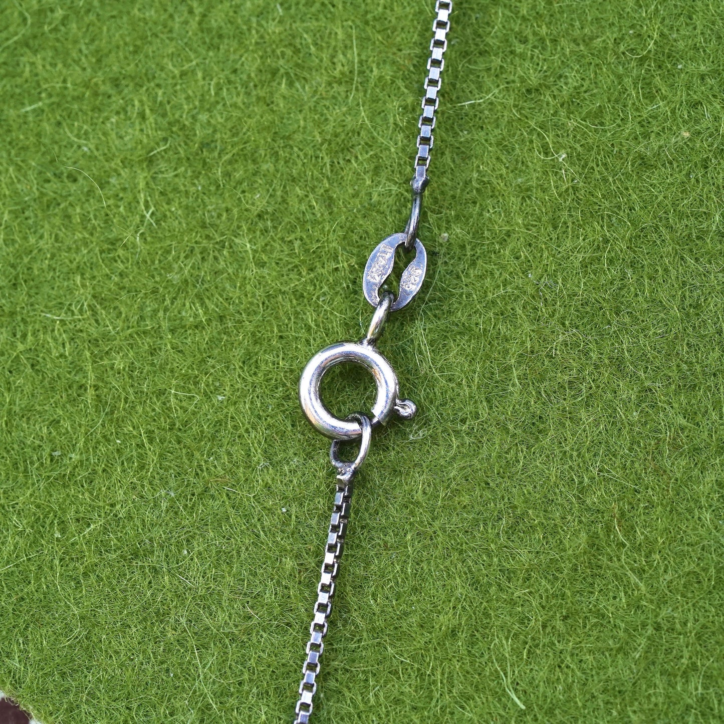24", 1mm, Vintage Italian sterling 925 silver box chain, necklace