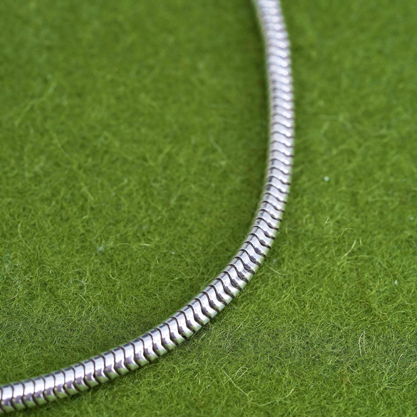 8.75”, 3mm, vintage Italy Sterling 925 silver bracelet, bold snake chain