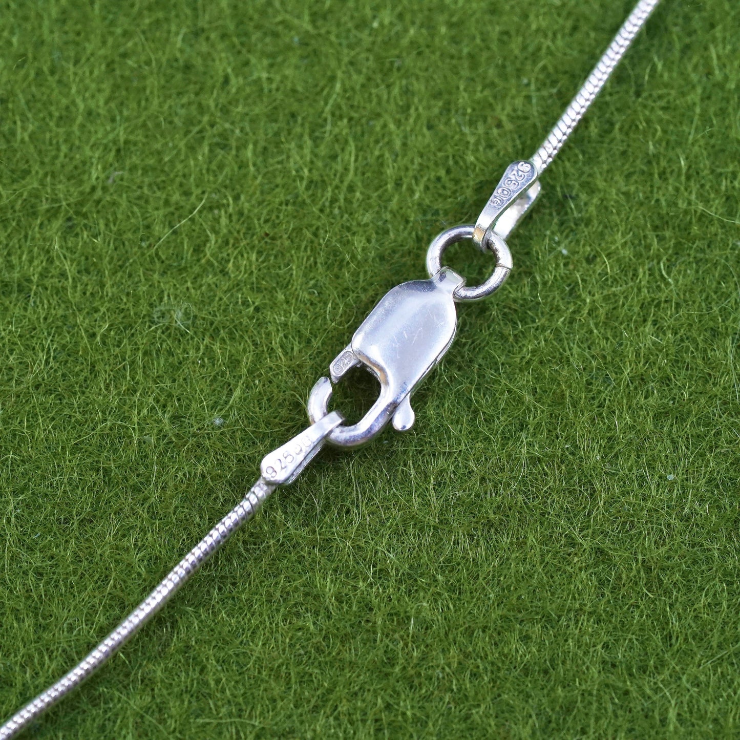 18”, 1mm, Vintage sterling silver snake chain, Italy 925 necklace
