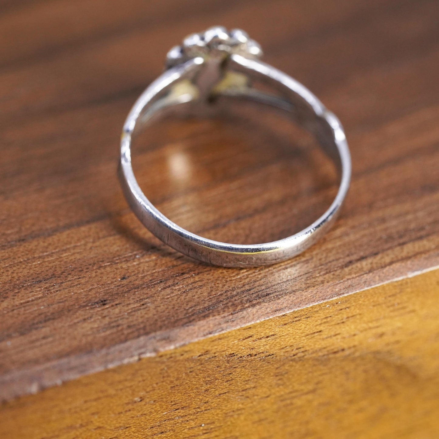 Size 6.5, vintage Wheeler jewelry Sterling silver handmade ring, 925 band