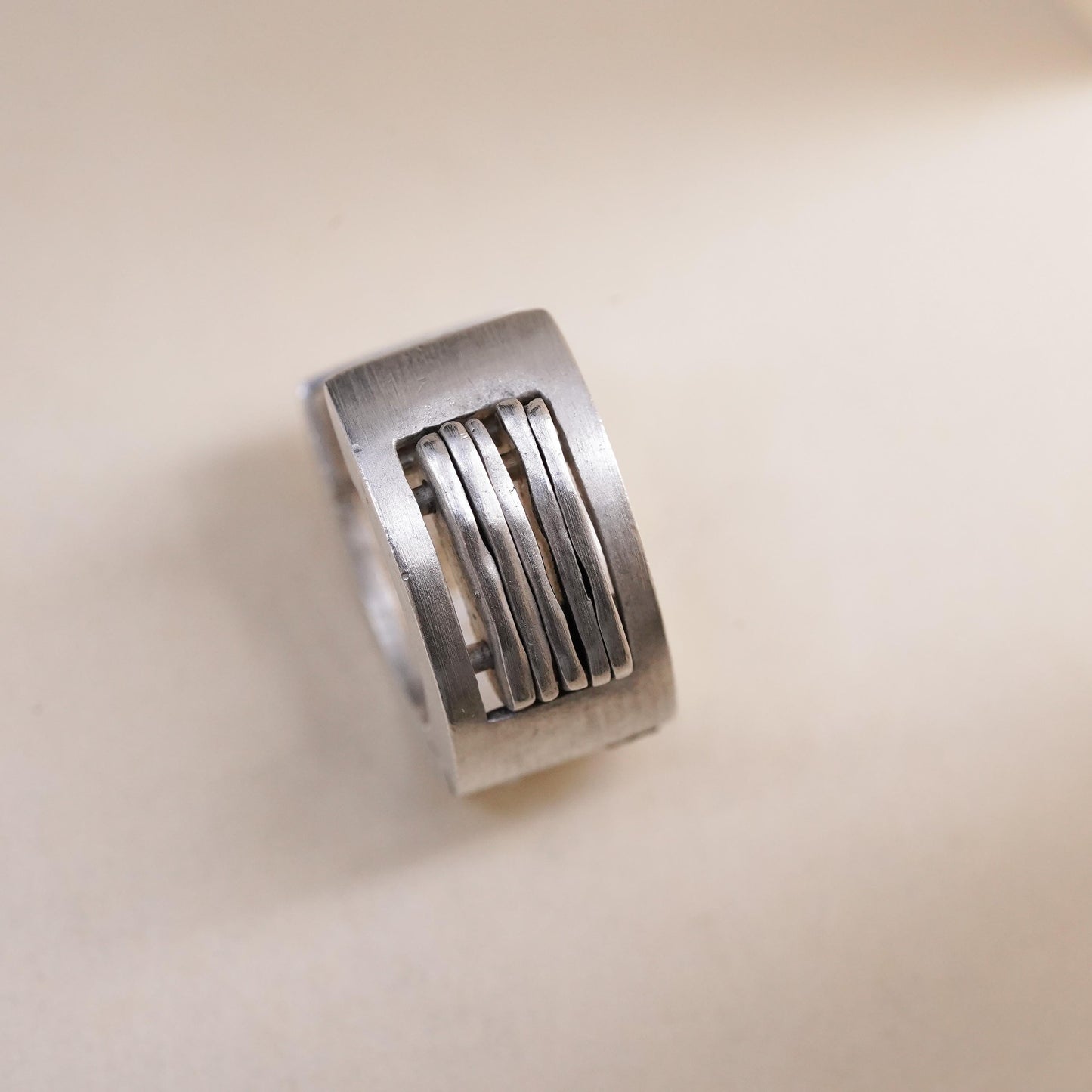 0.5”, Vintage sterling silver single earring, 925 huggie hoop