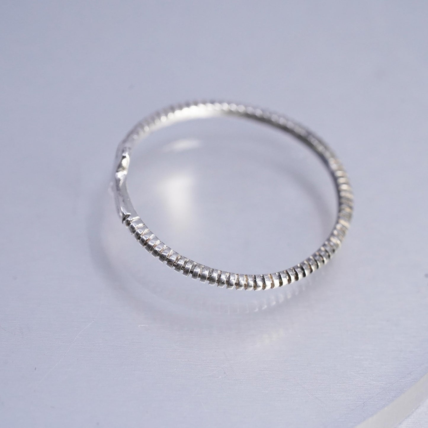 Size 9, vintage southwestern Sterling 925 silver cross ring, stackable band