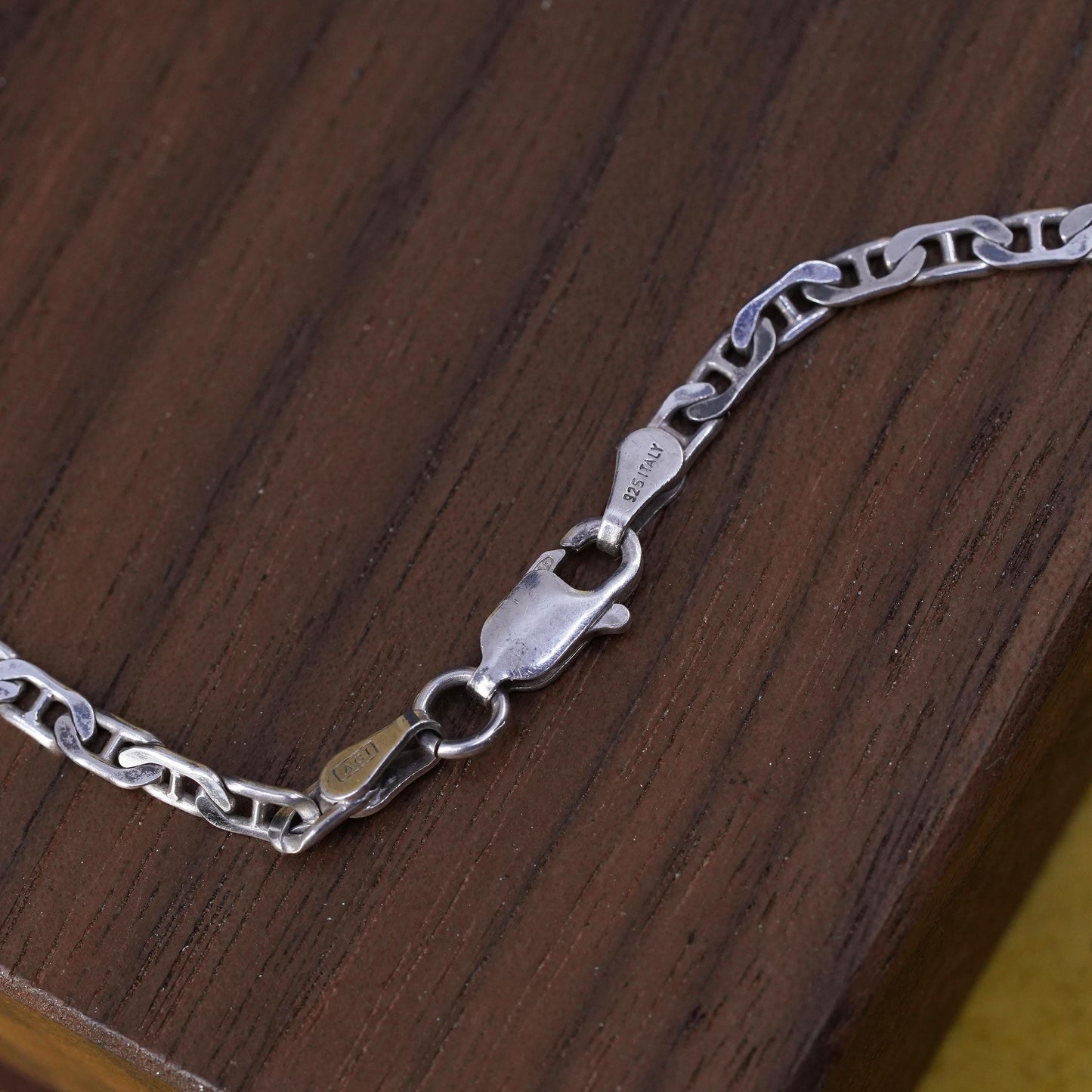 18", 3mm, Sterling silver anchor marine chain, Italy 925 necklace