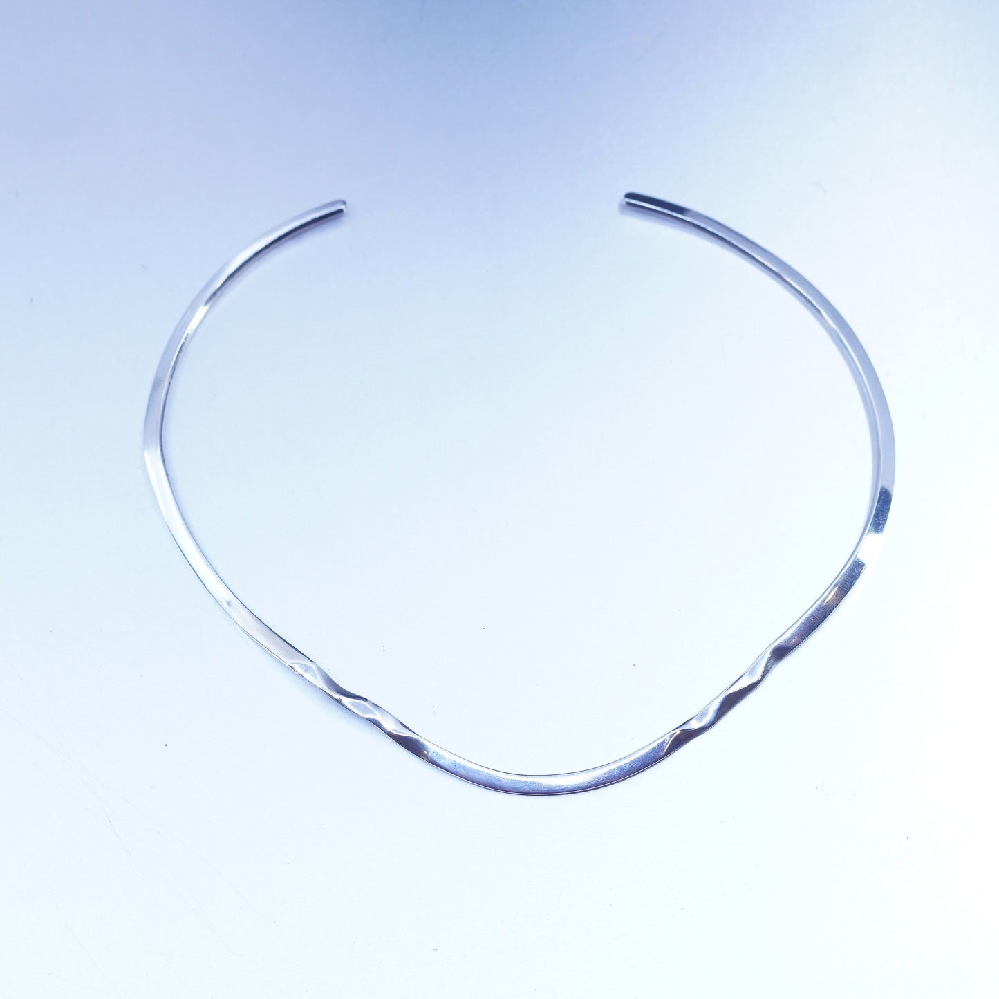 12”, vintage Sterling 925 silver handmade choker collar necklace