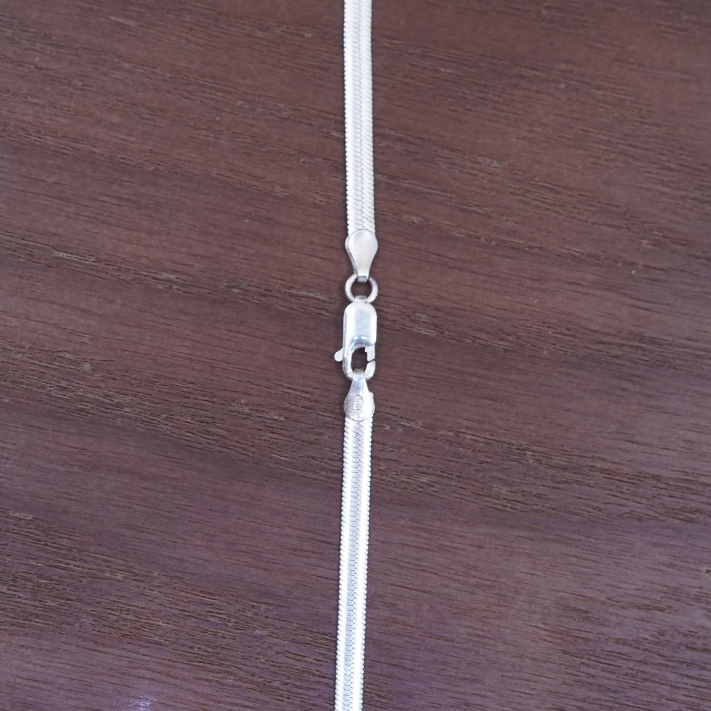20”, 4mm, vintage Sterling silver flatten snake chain, 925 necklace