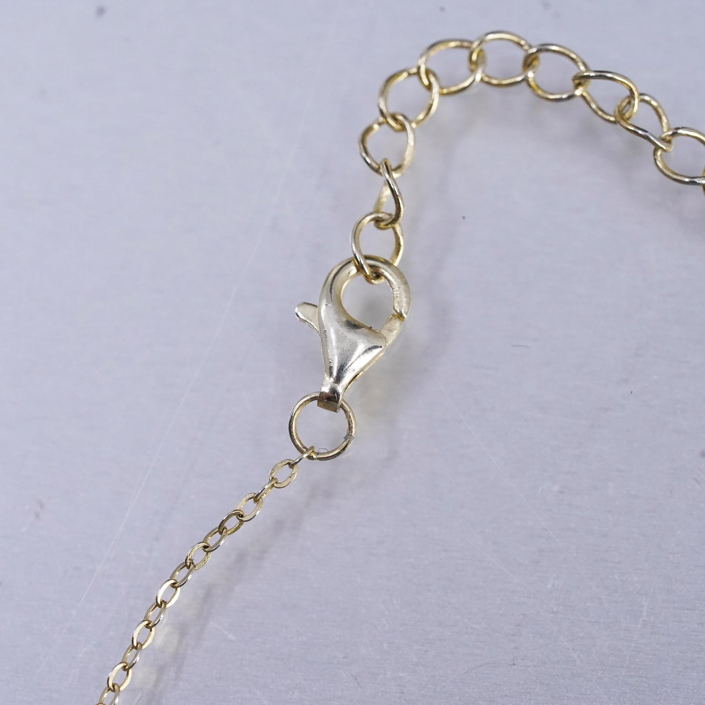 16+2", vermeil gold plated Sterling silver necklace 925 circle letter J pendant