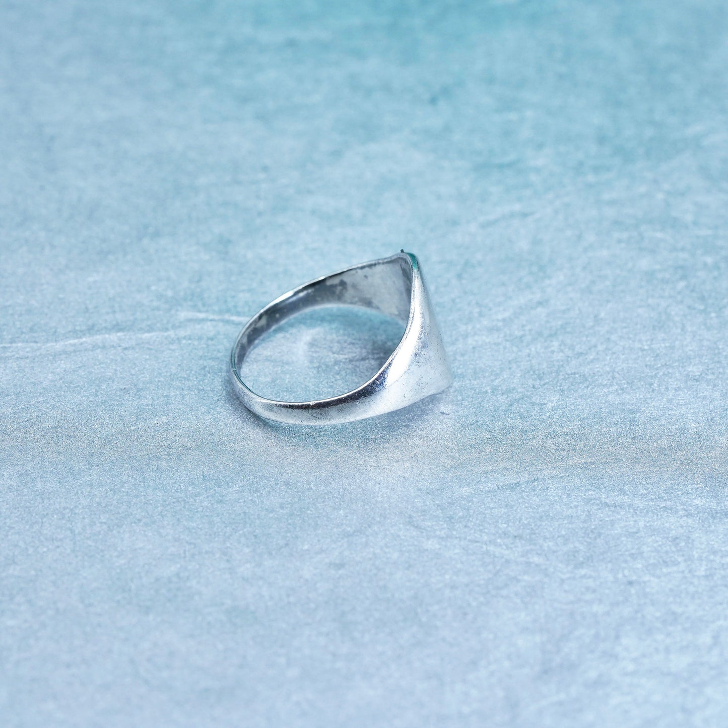 Size 11.25, vintage Sterling 925 silver handmade ring, blank band