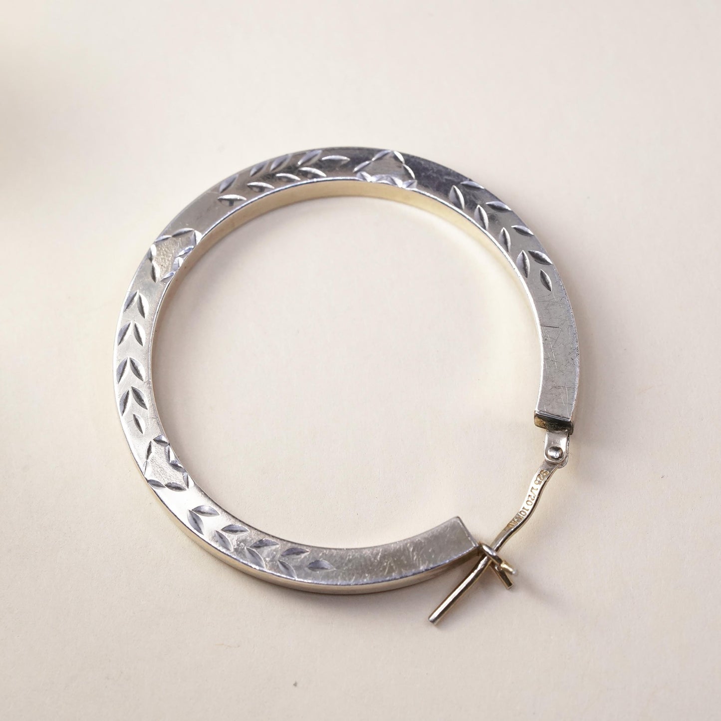 1.5", vermeil gold over sterling 925 silver loop single earring, primitive hoop