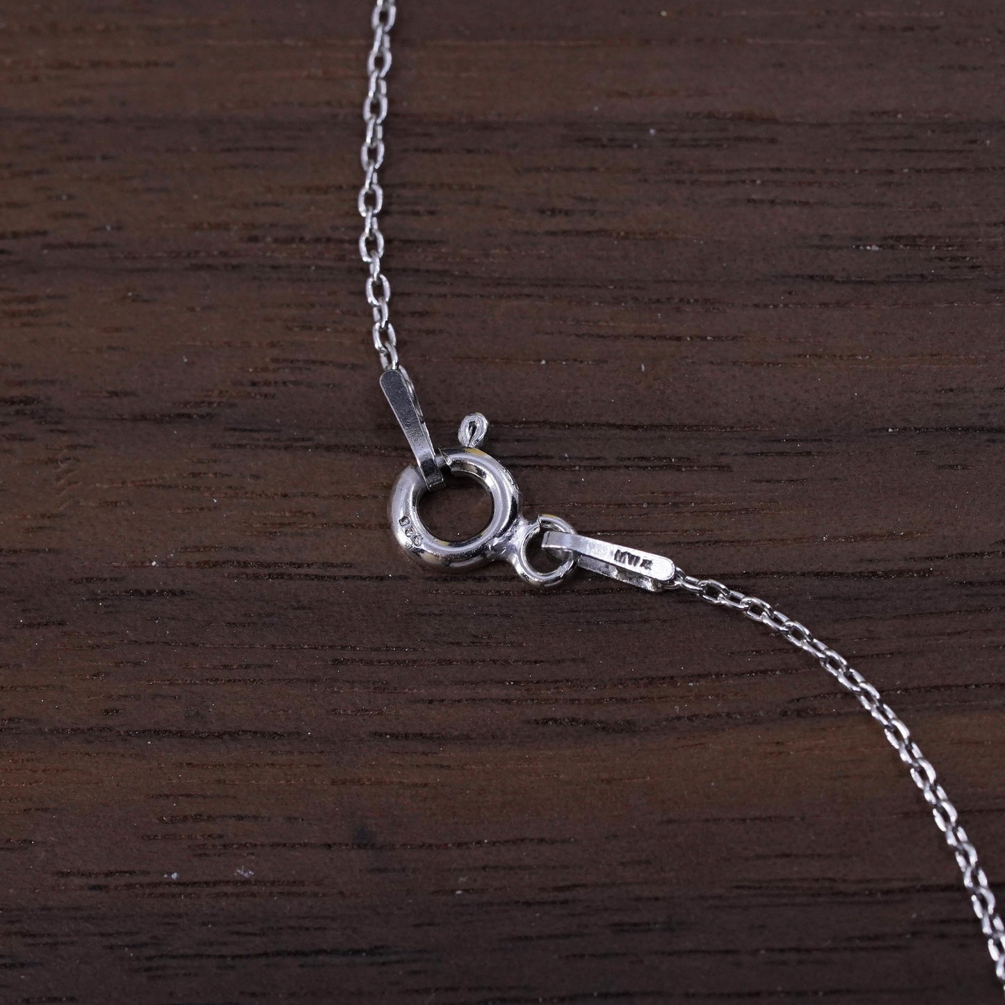 17", sterling silver necklace, 925 circle chain tag pendant “kindred spirits