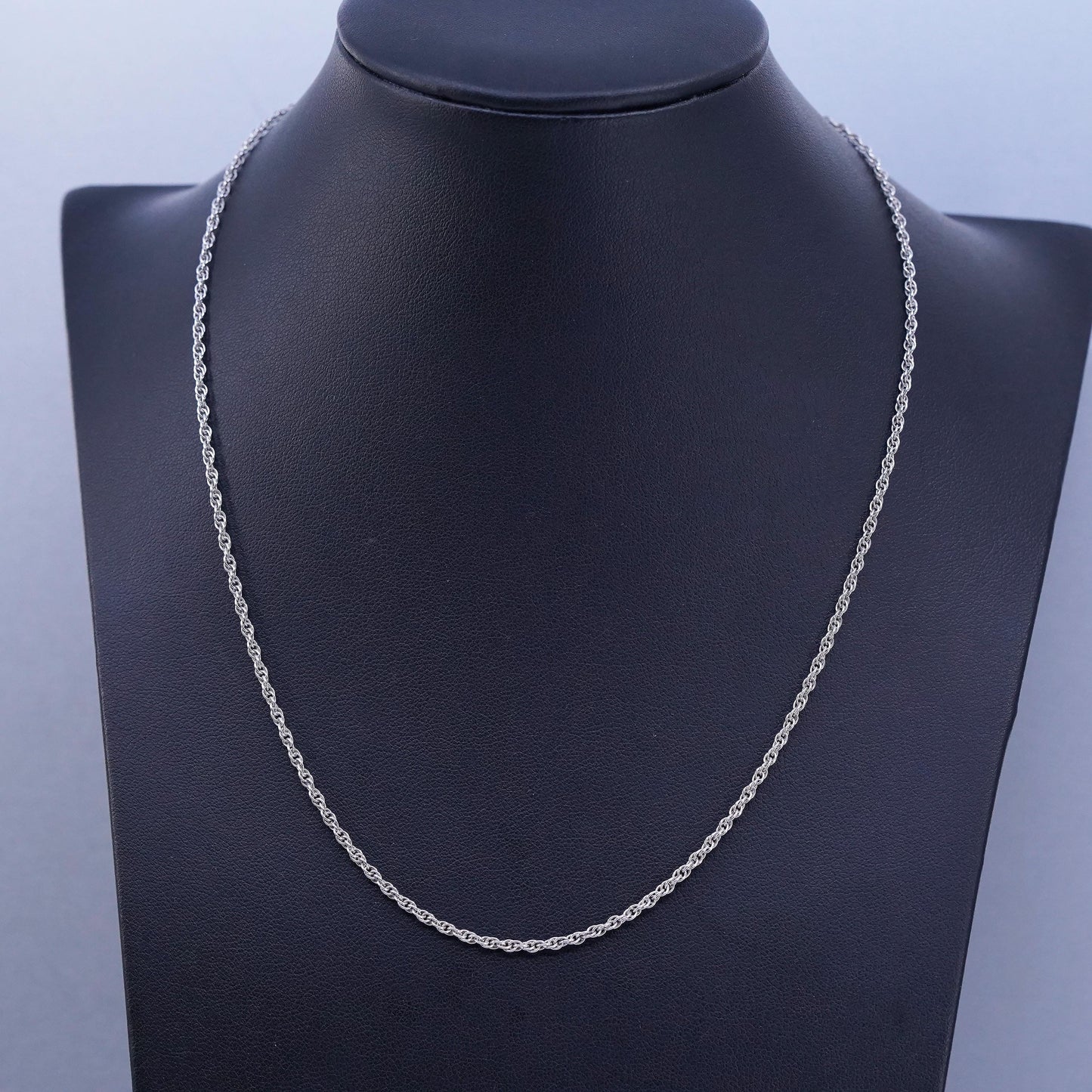 18” 2mm, vintage Speidel Sterling 925 silver Singapore rope chain necklace