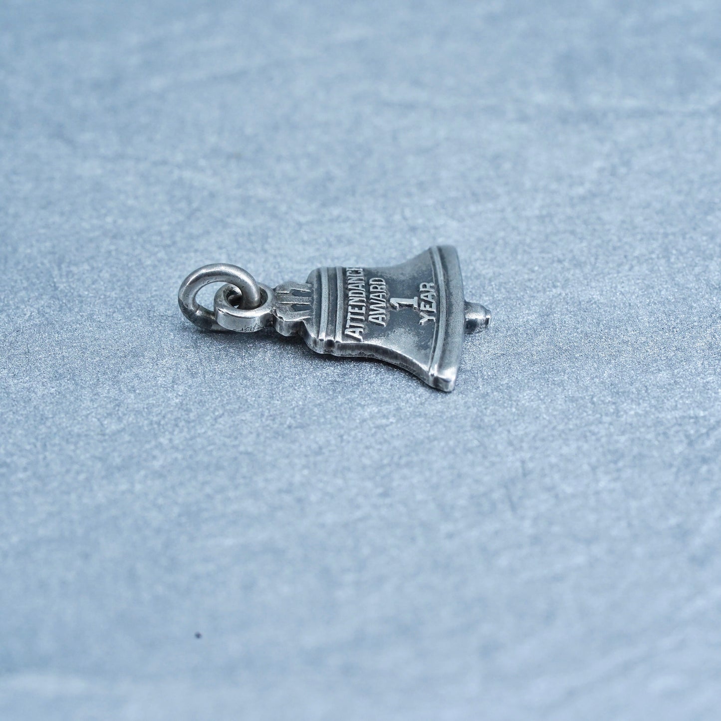 Sterling silver handmade 925 bell telephone attendance award charm pendant