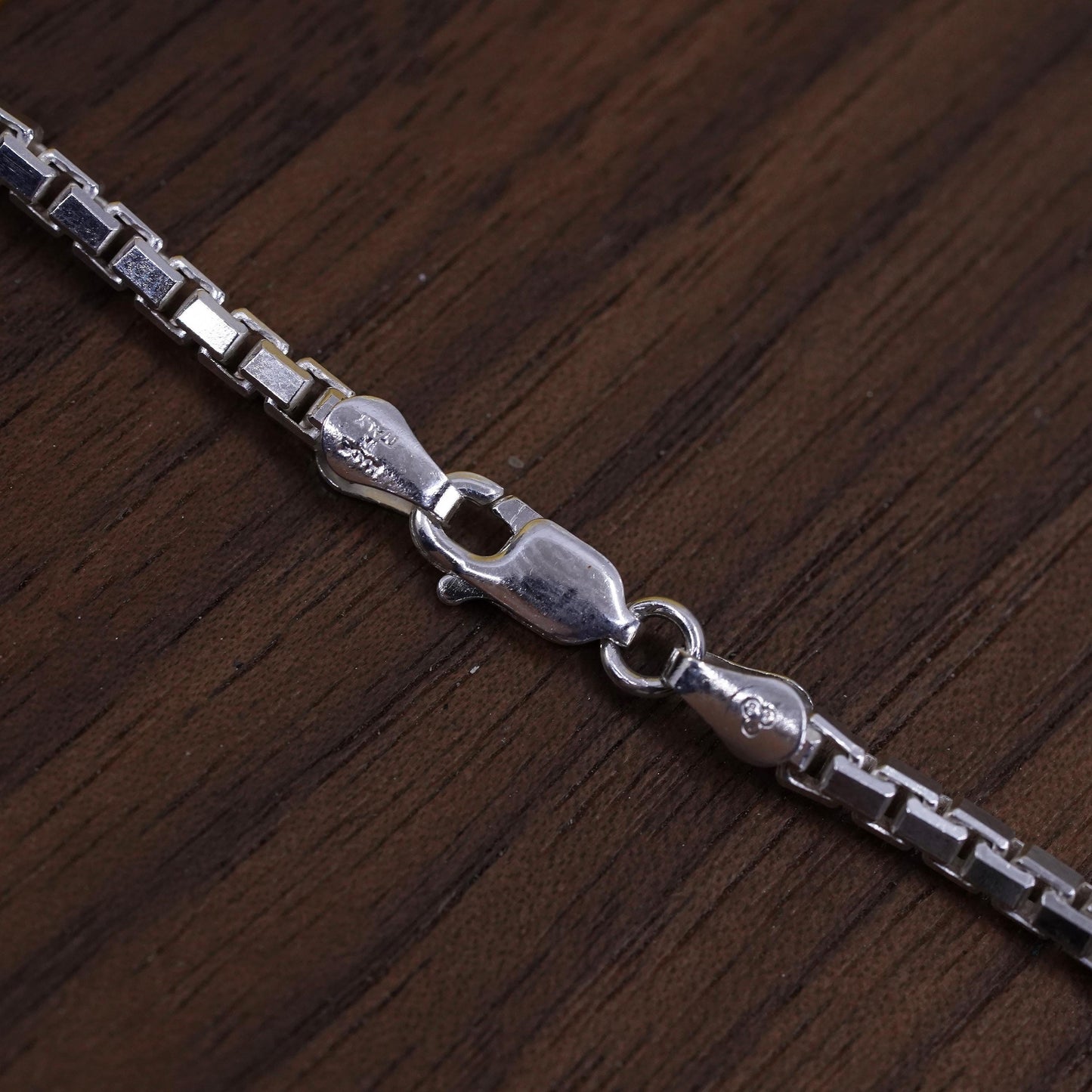 34” 3mm, , vintage Sterling silver bold box chain, Italy 925 necklace