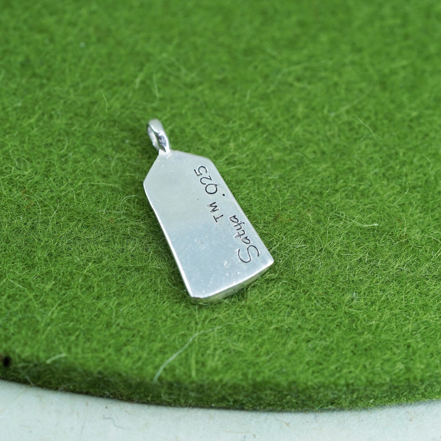 Vintage Sterling silver handmade pendant, 925 tag embossed tree