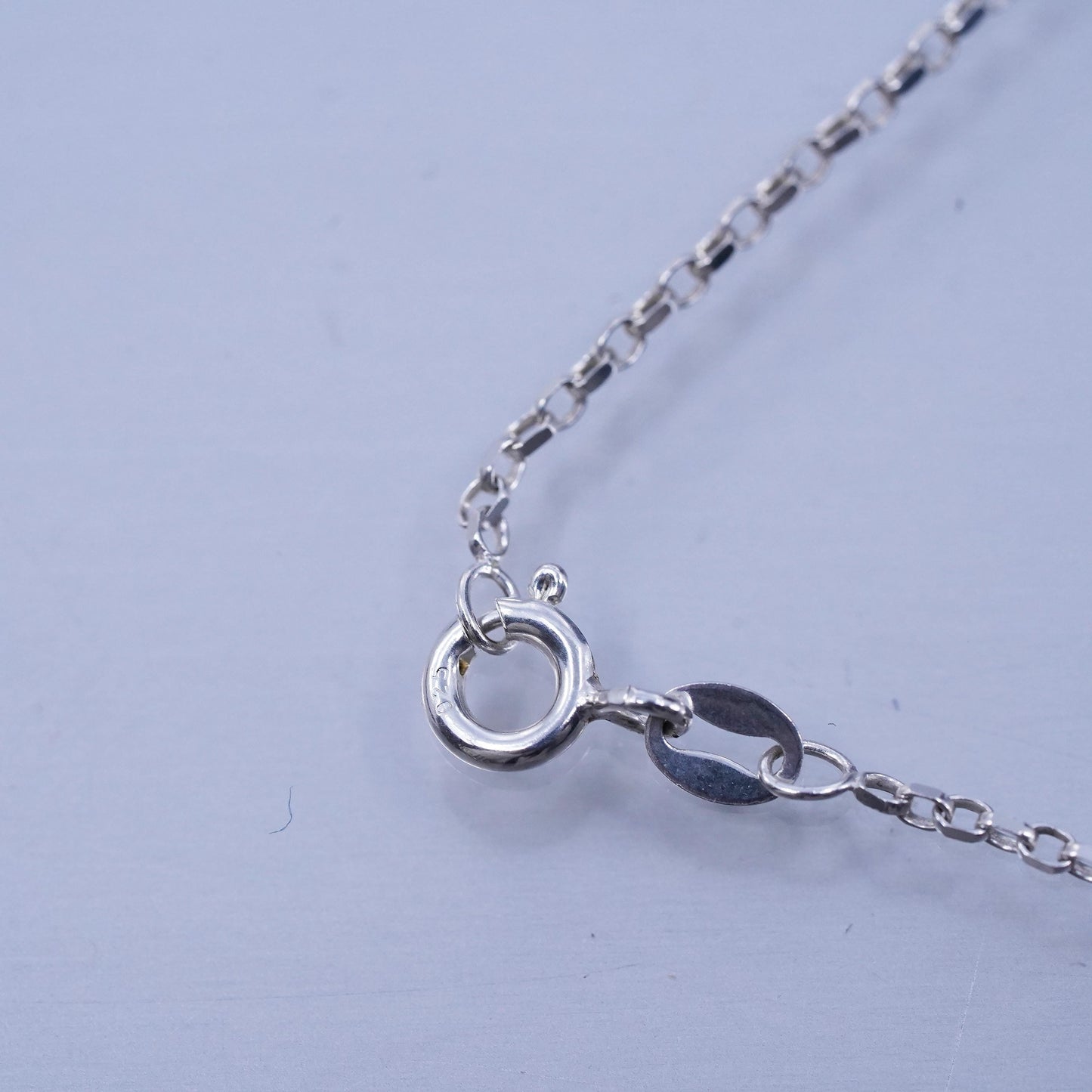 20” 1.6mm, vintage Italy Sterling 925 silver textured snake chain necklace
