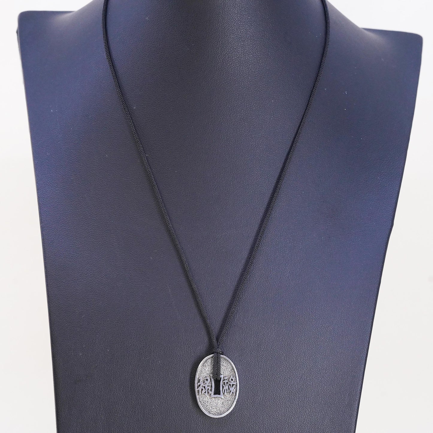 18”, BJ Sterling Silver 925 Blessing Pendant Necklace, Prosperity coin Pendant
