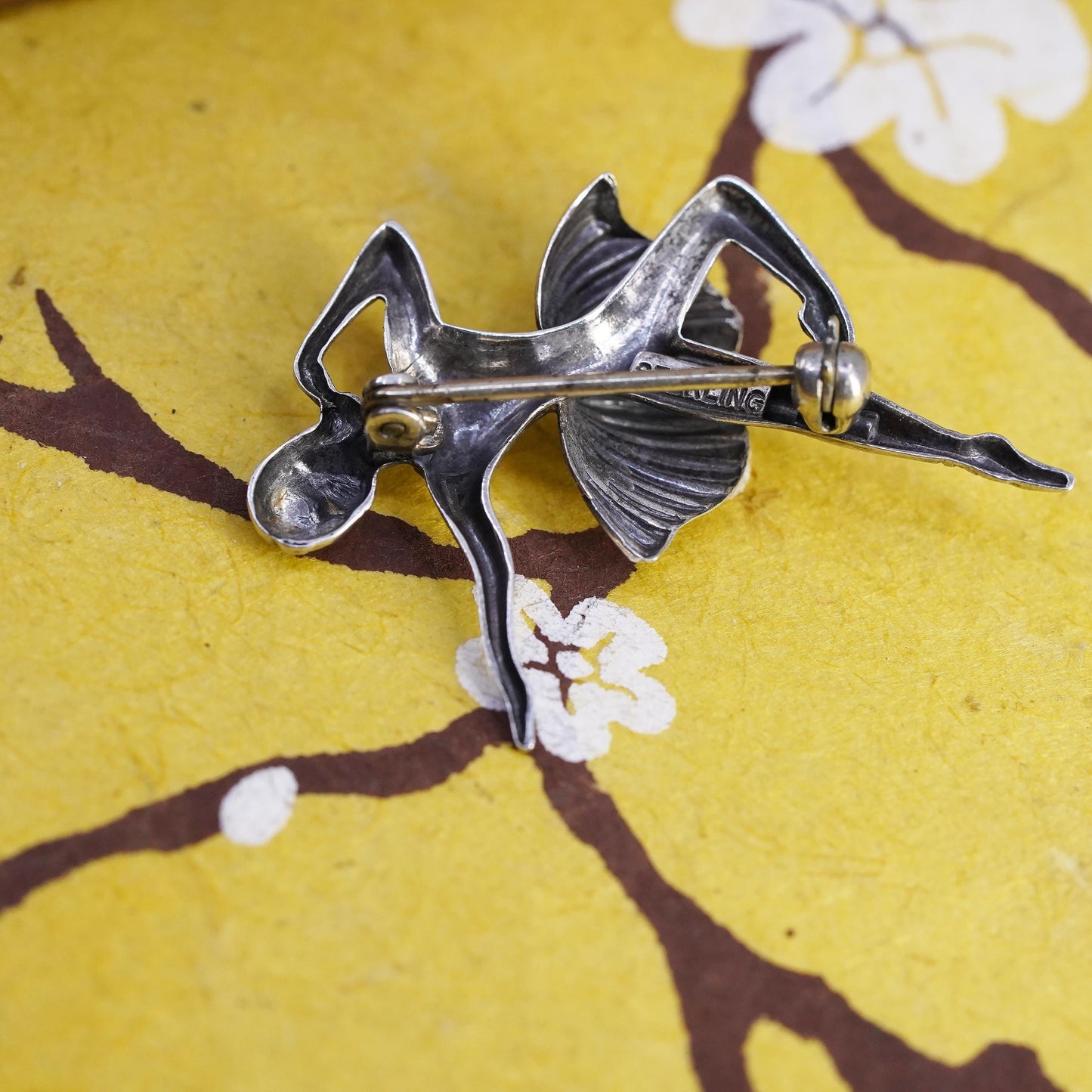 Vintage Sterling 925 silver Female ballet dancer ballerina brooch pin
